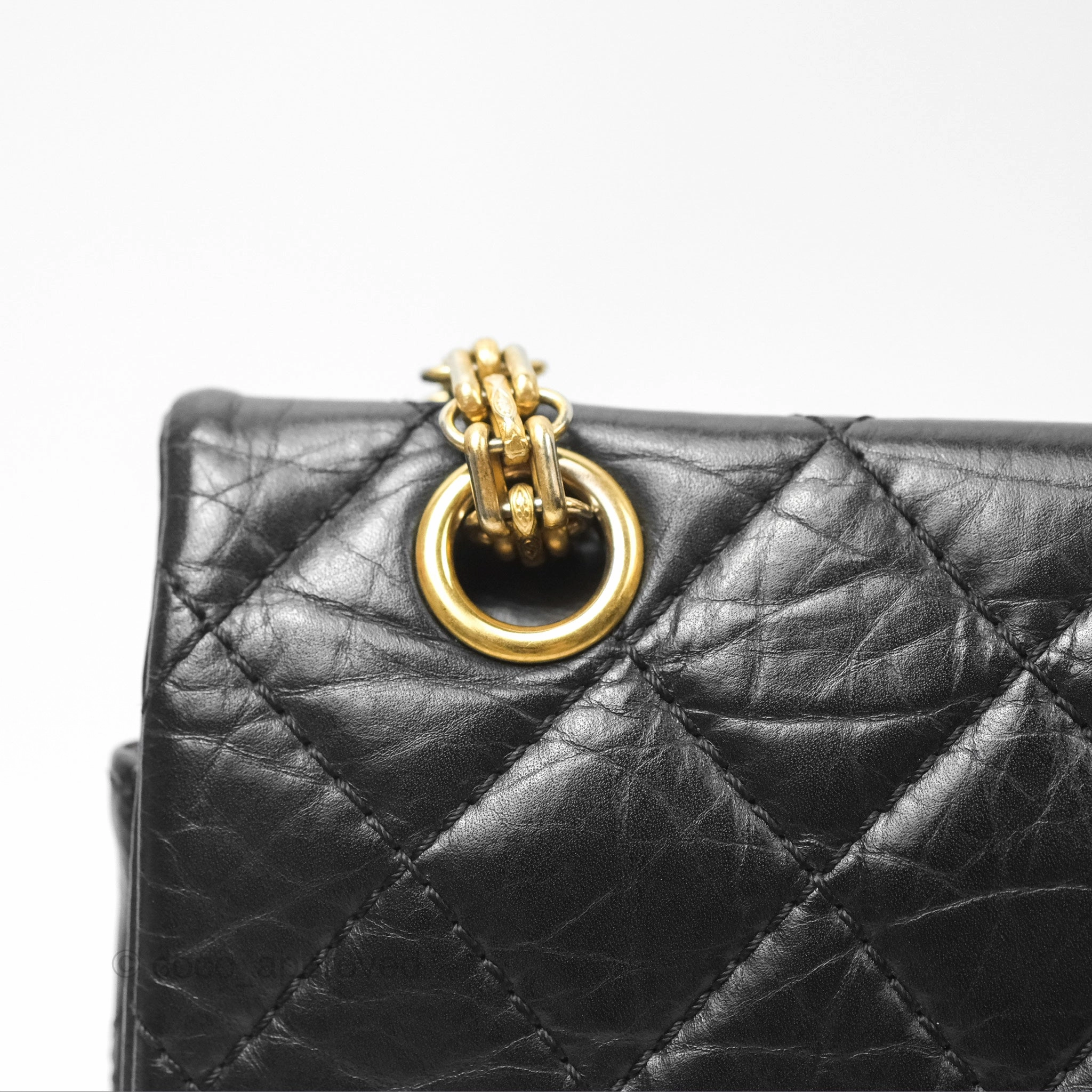 Chanel Reissue 226 Quilted Black Aged Calfskin Aged Gold Hardware