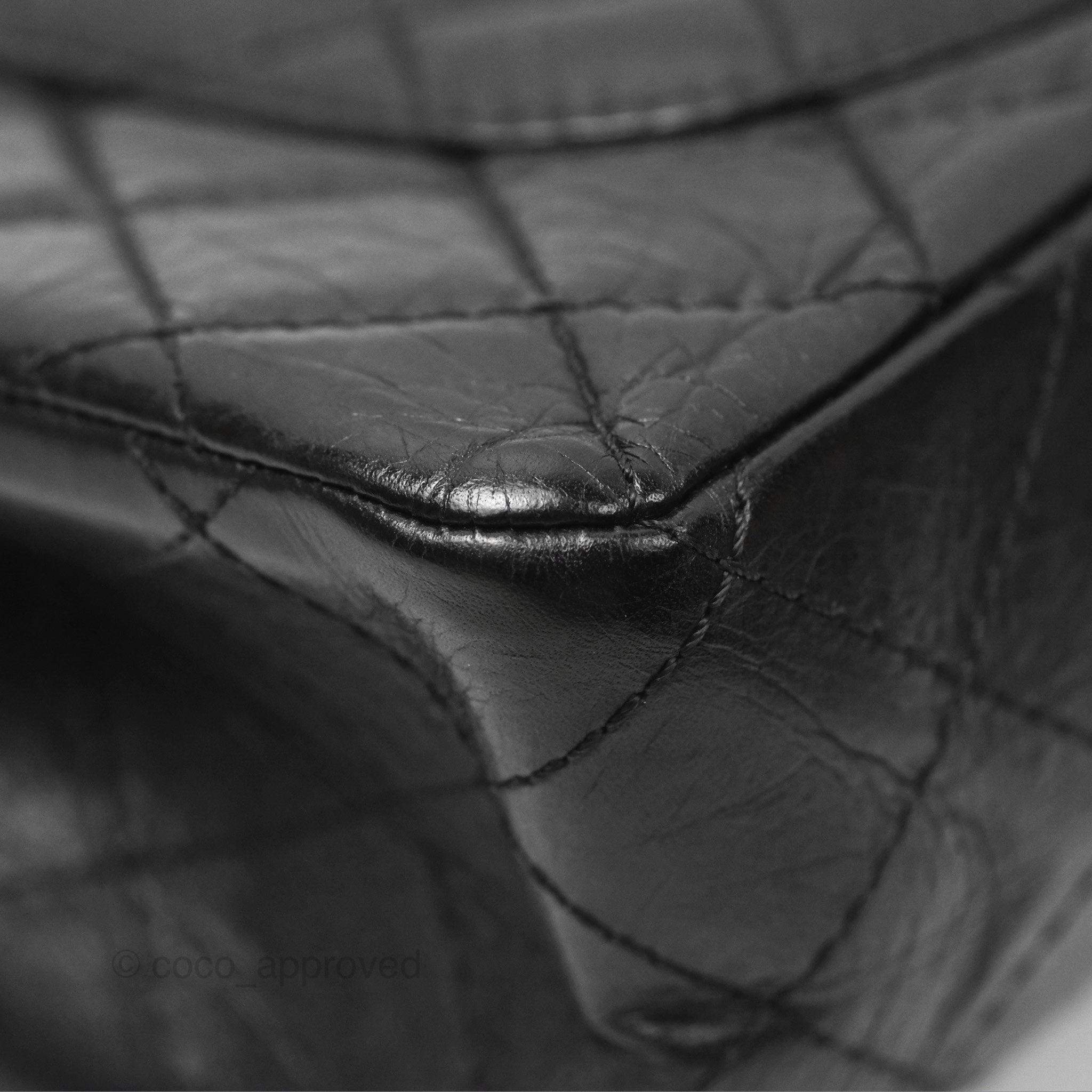 Chanel Reissue 226 Quilted Black Aged Calfskin Aged Gold Hardware