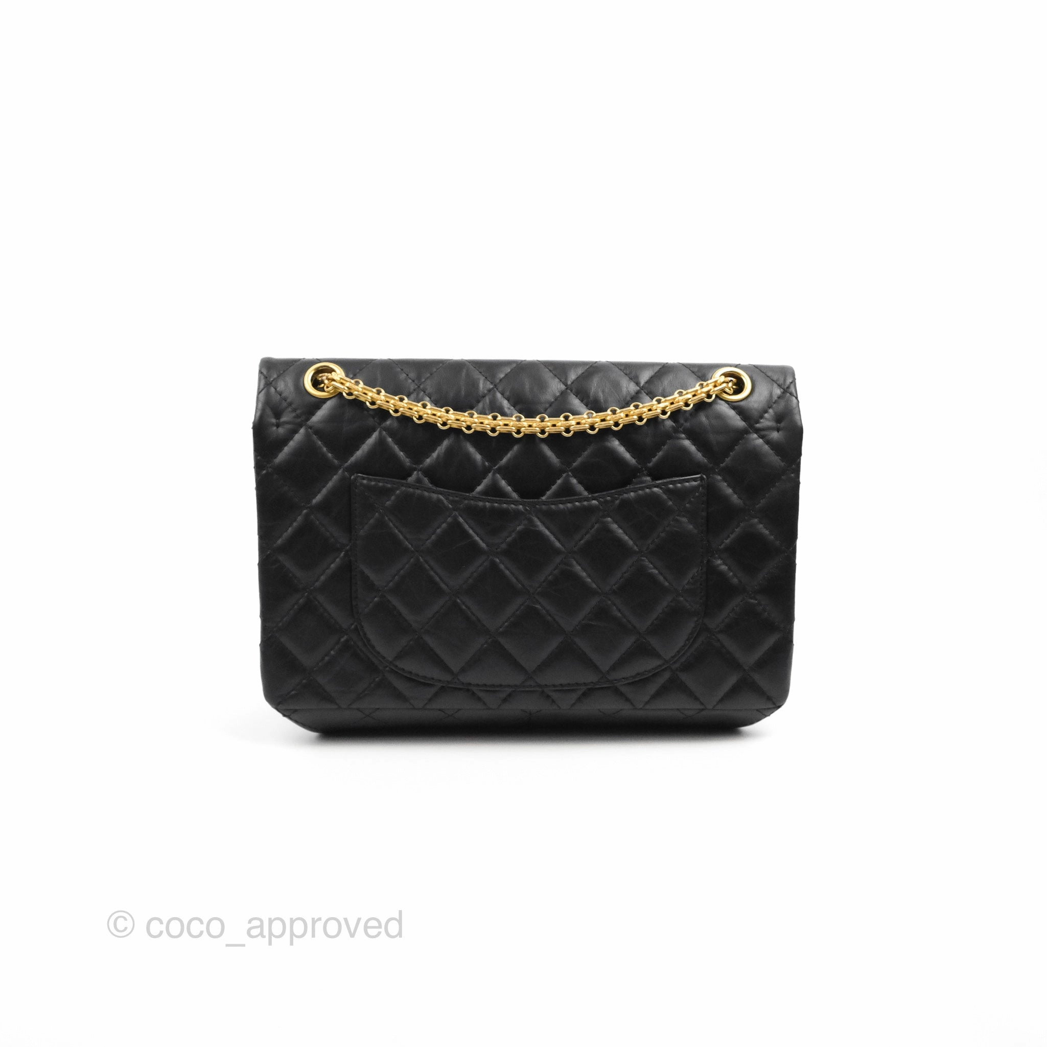 Chanel Reissue 226 Quilted Black Aged Calfskin Aged Gold Hardware