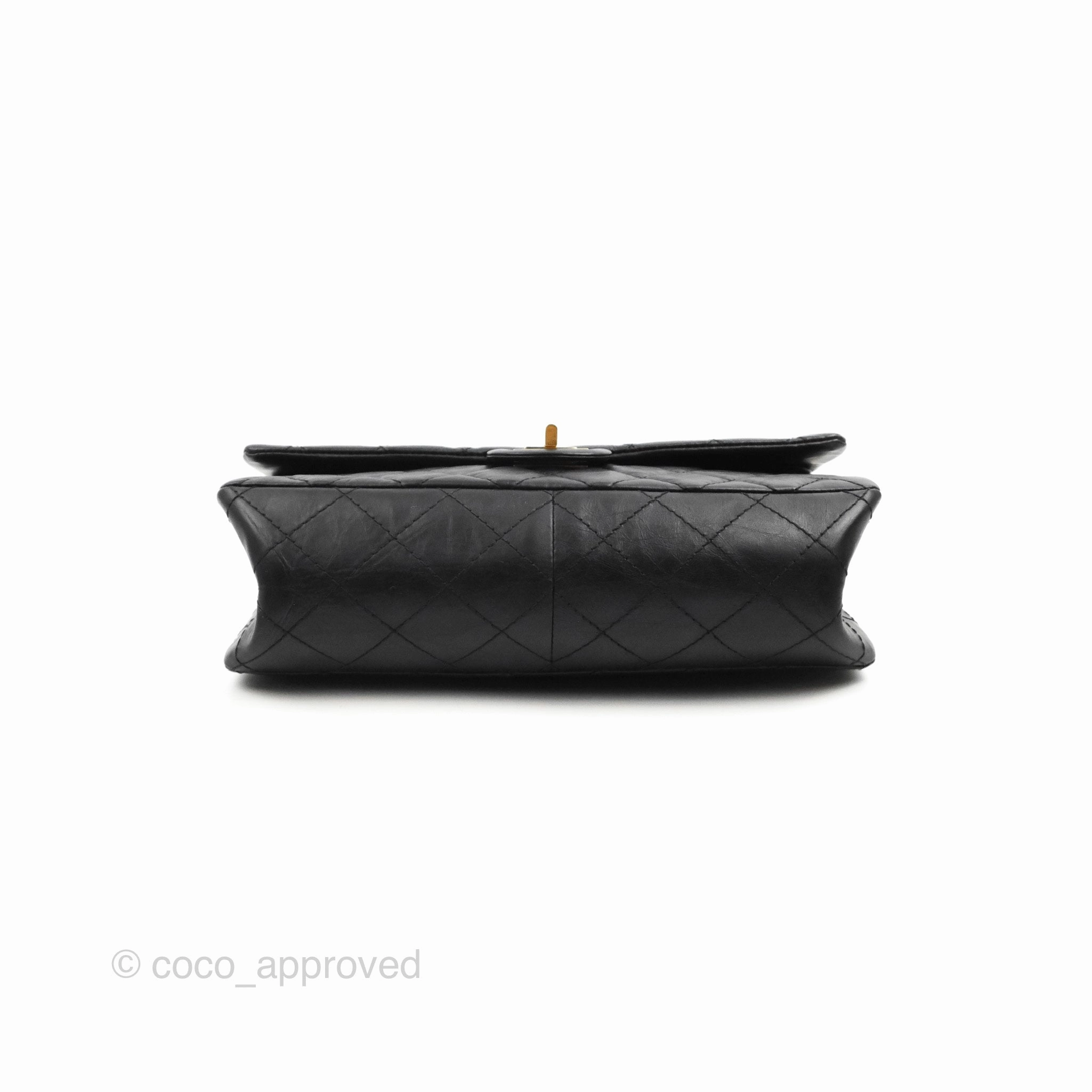 Chanel Reissue 226 Quilted Black Aged Calfskin Aged Gold Hardware