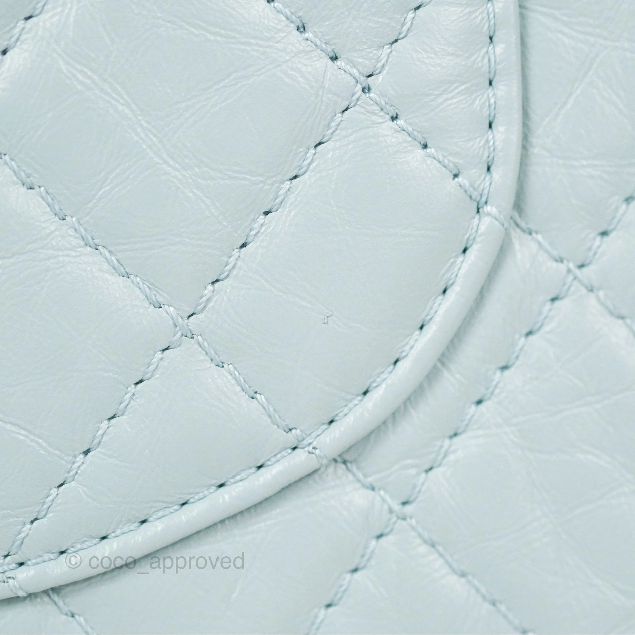 Chanel Reissue 226 Quilted Light Blue Aged Calfskin Gold Hardware