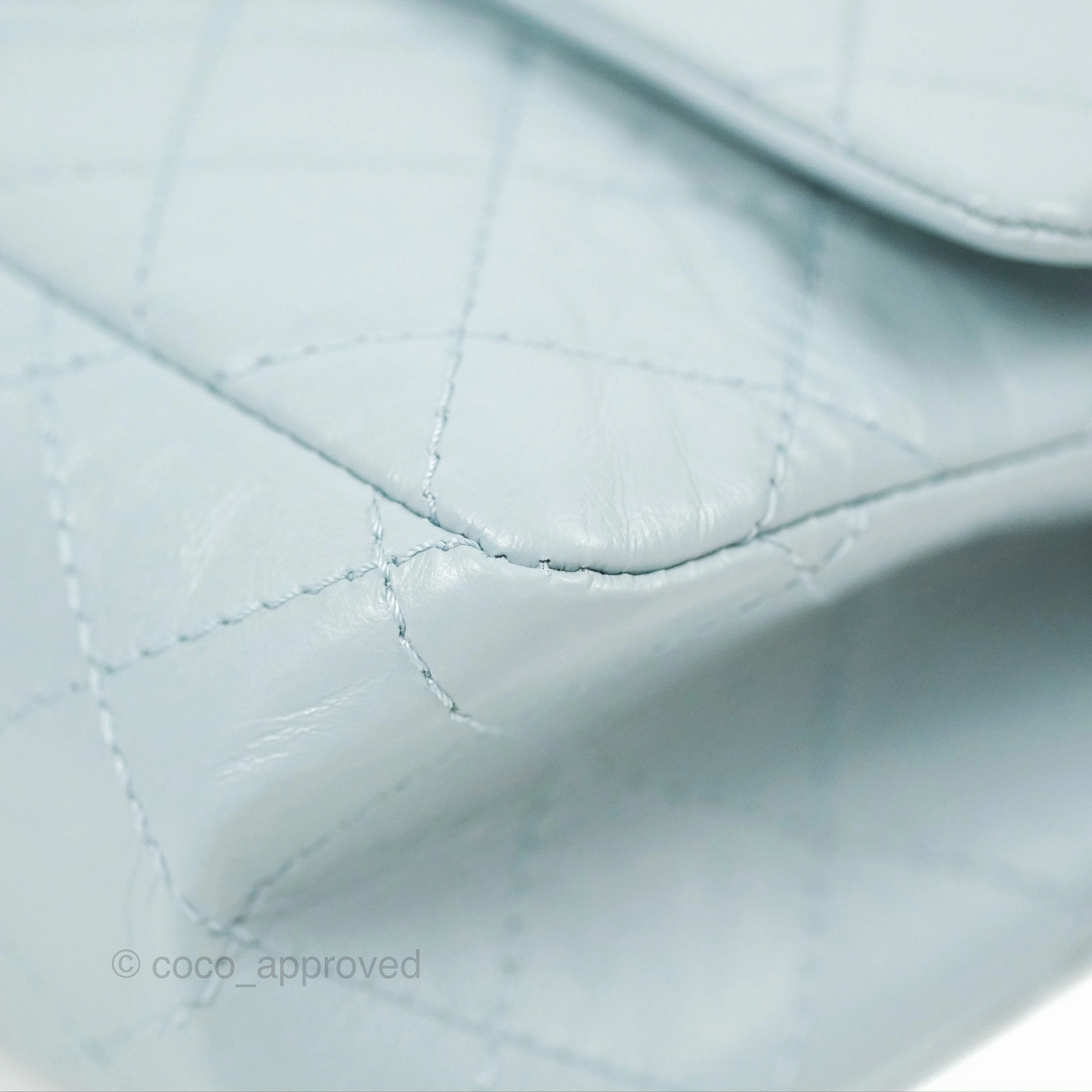 Chanel Reissue 226 Quilted Light Blue Aged Calfskin Gold Hardware