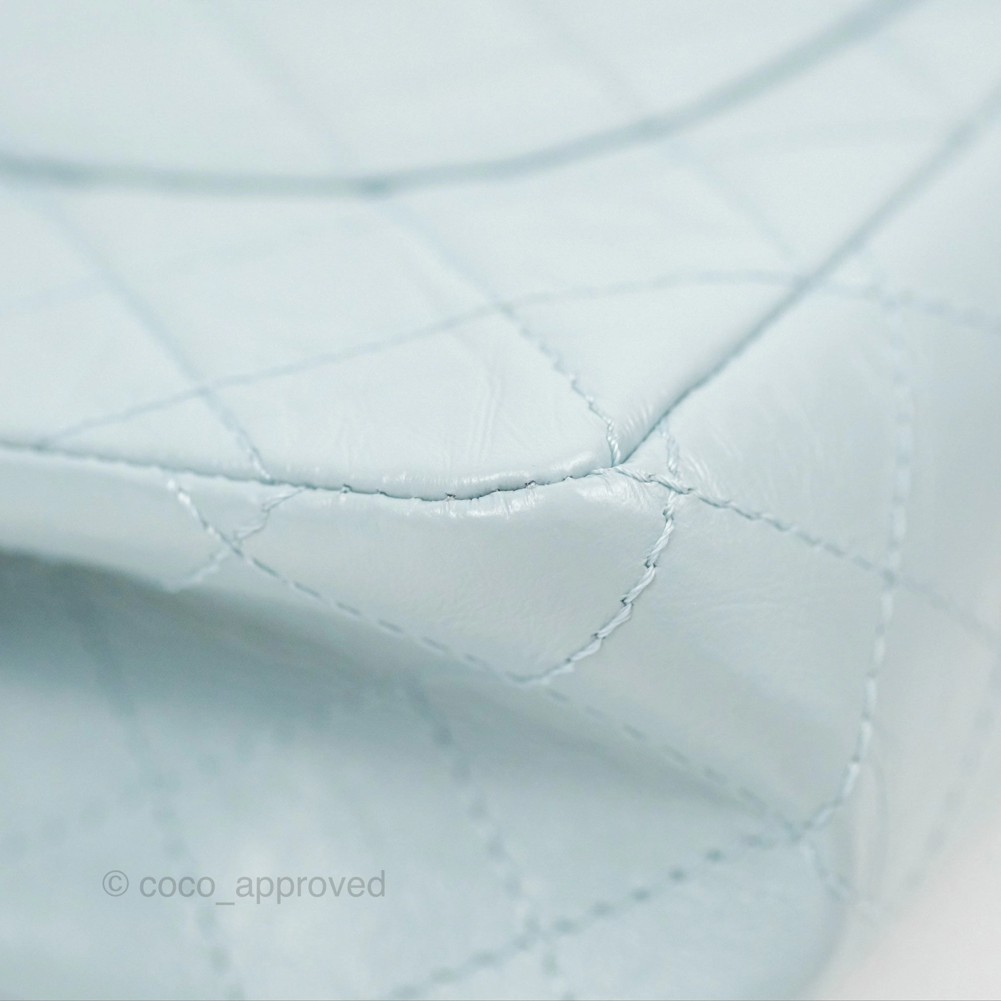 Chanel Reissue 226 Quilted Light Blue Aged Calfskin Gold Hardware