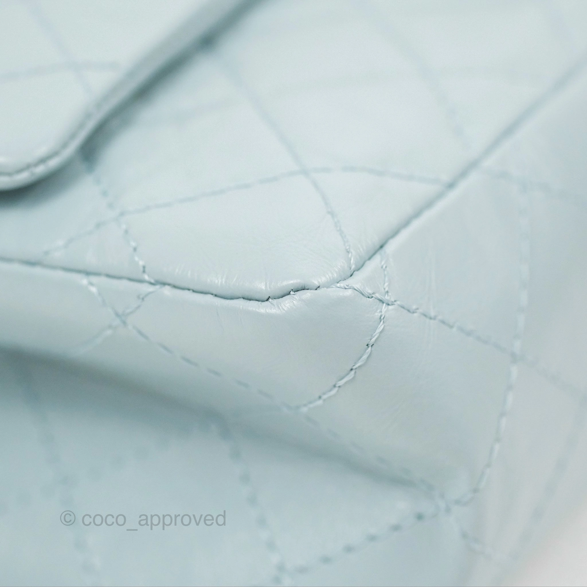 Chanel Reissue 226 Quilted Light Blue Aged Calfskin Gold Hardware