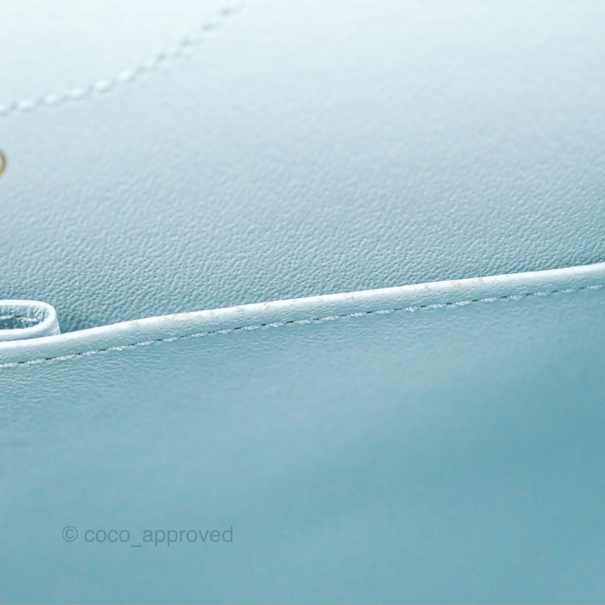 Chanel Reissue 226 Quilted Light Blue Aged Calfskin Gold Hardware
