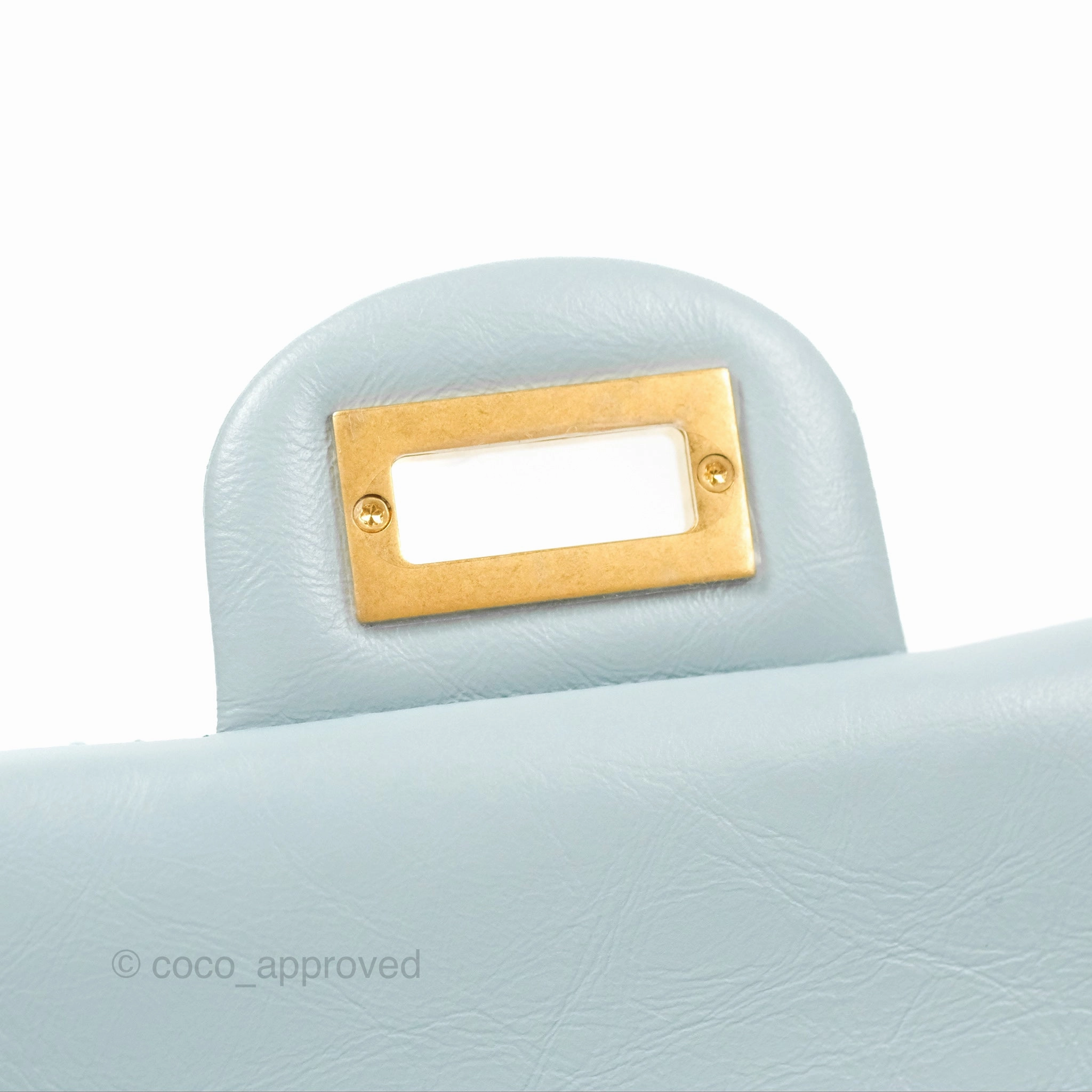 Chanel Reissue 226 Quilted Light Blue Aged Calfskin Gold Hardware
