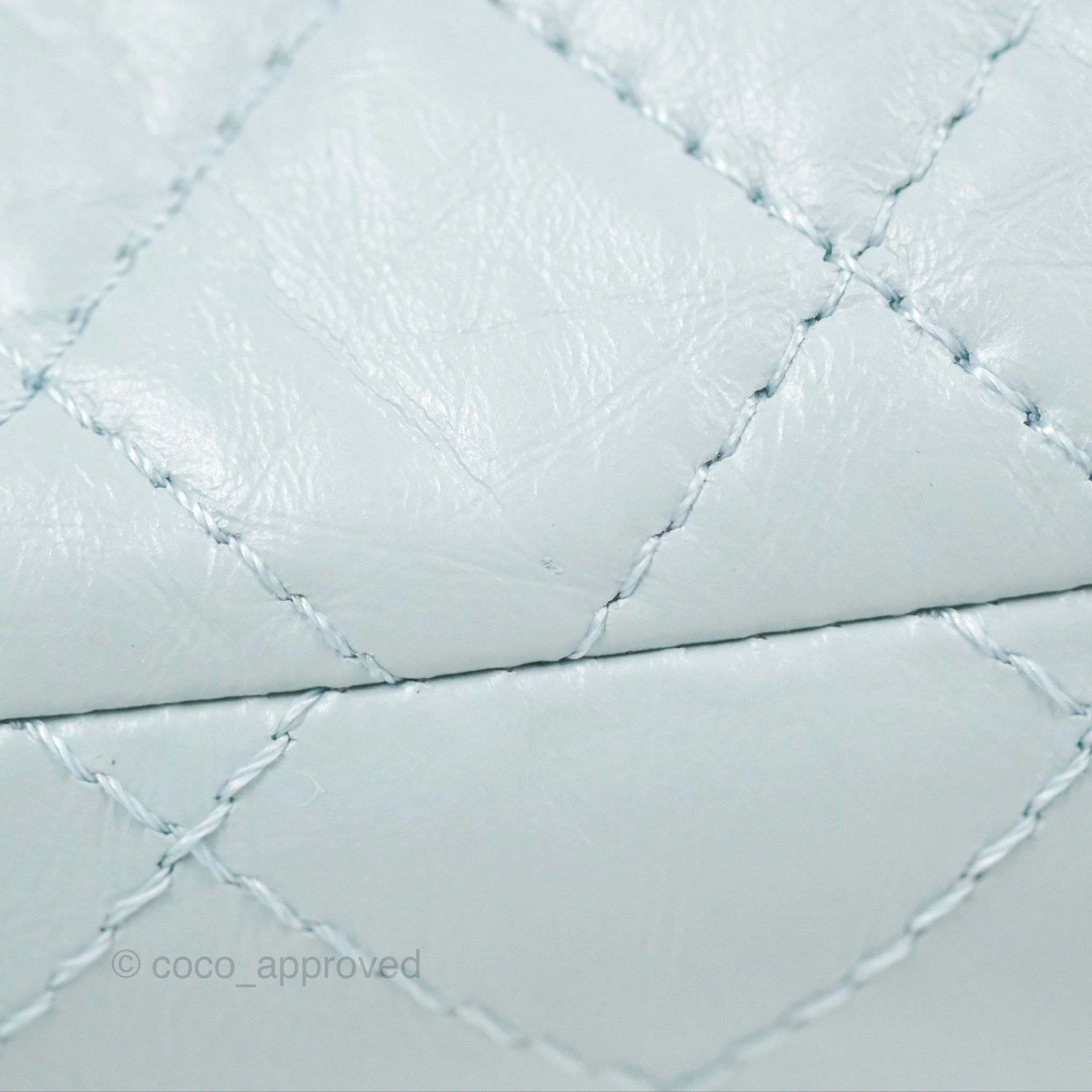 Chanel Reissue 226 Quilted Light Blue Aged Calfskin Gold Hardware