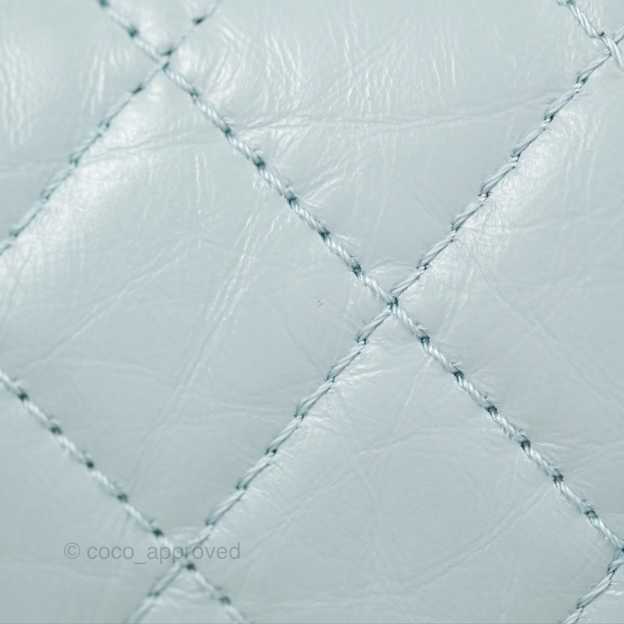 Chanel Reissue 226 Quilted Light Blue Aged Calfskin Gold Hardware
