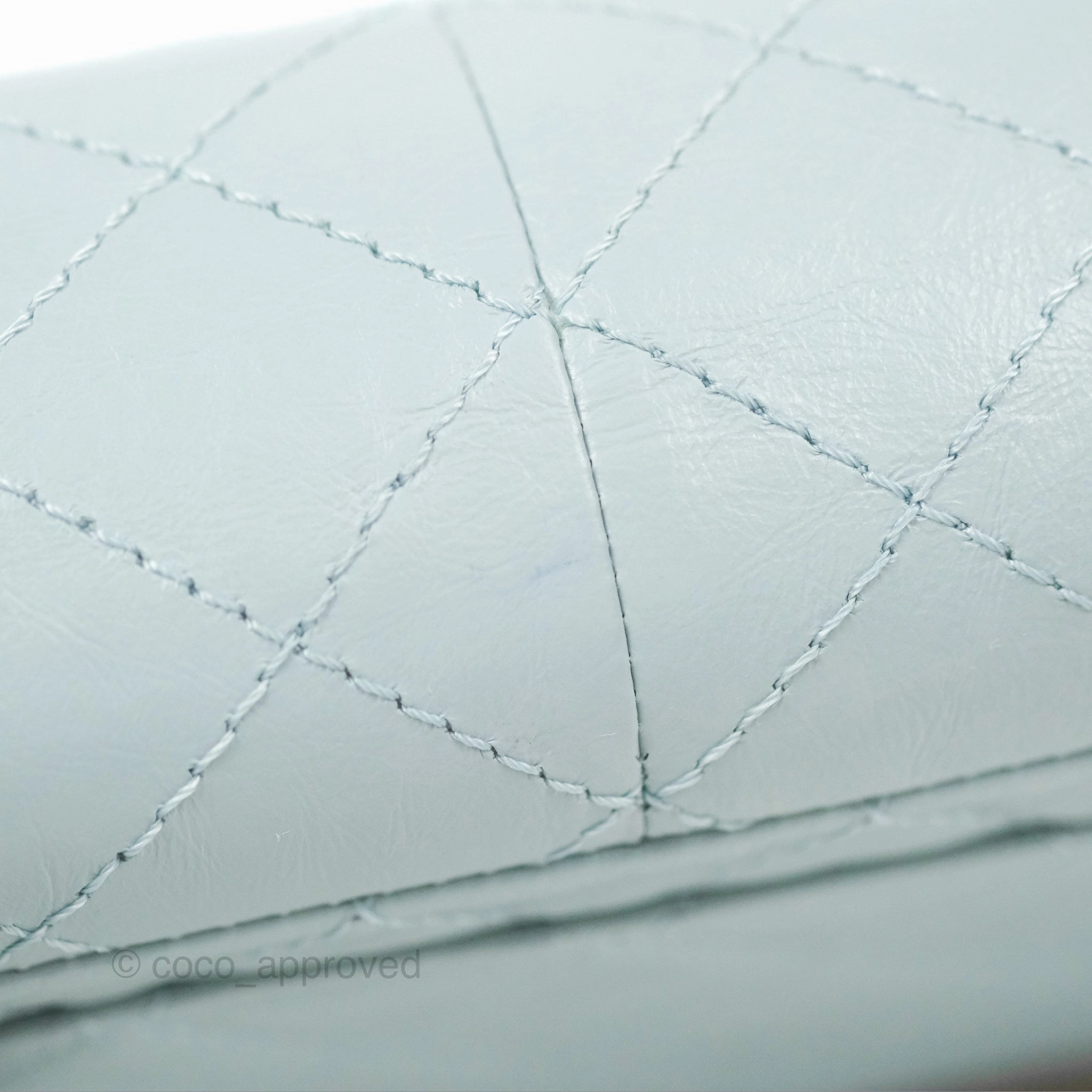 Chanel Reissue 226 Quilted Light Blue Aged Calfskin Gold Hardware
