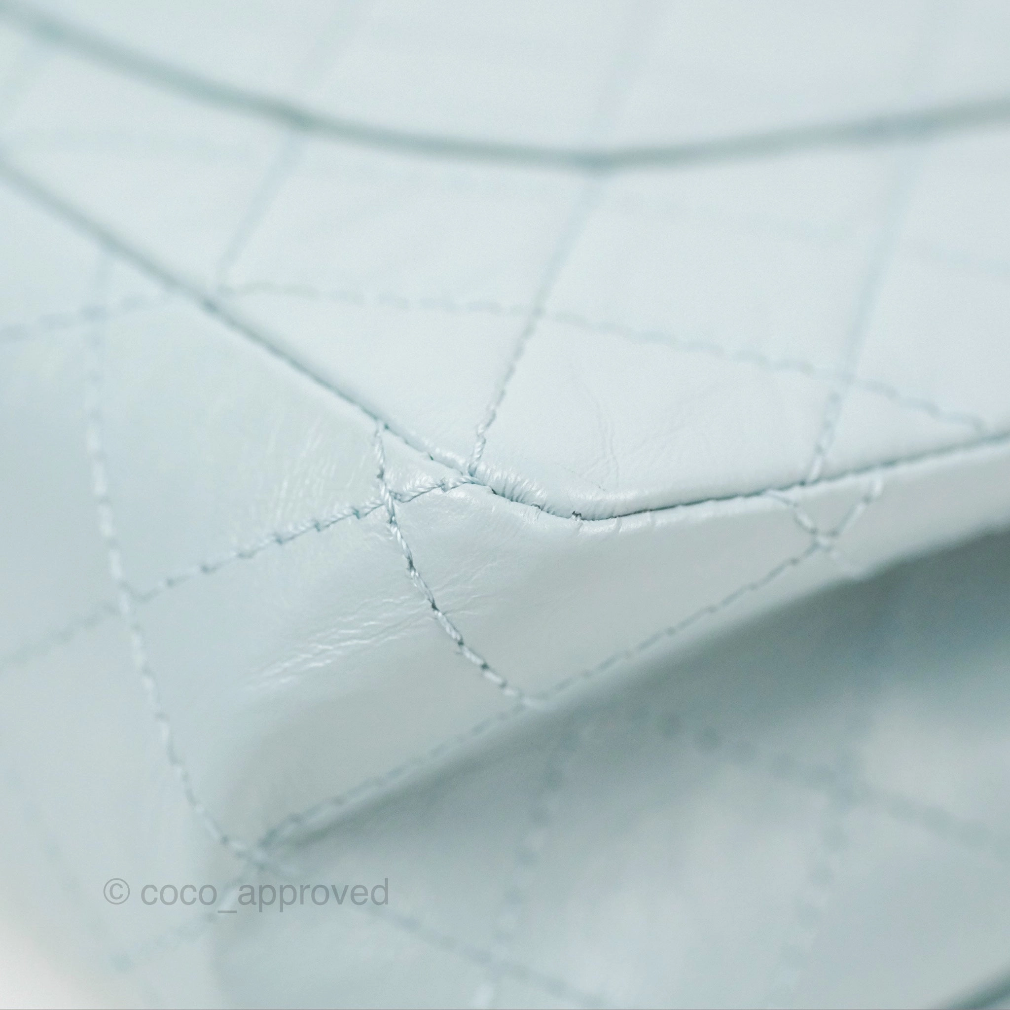 Chanel Reissue 226 Quilted Light Blue Aged Calfskin Gold Hardware