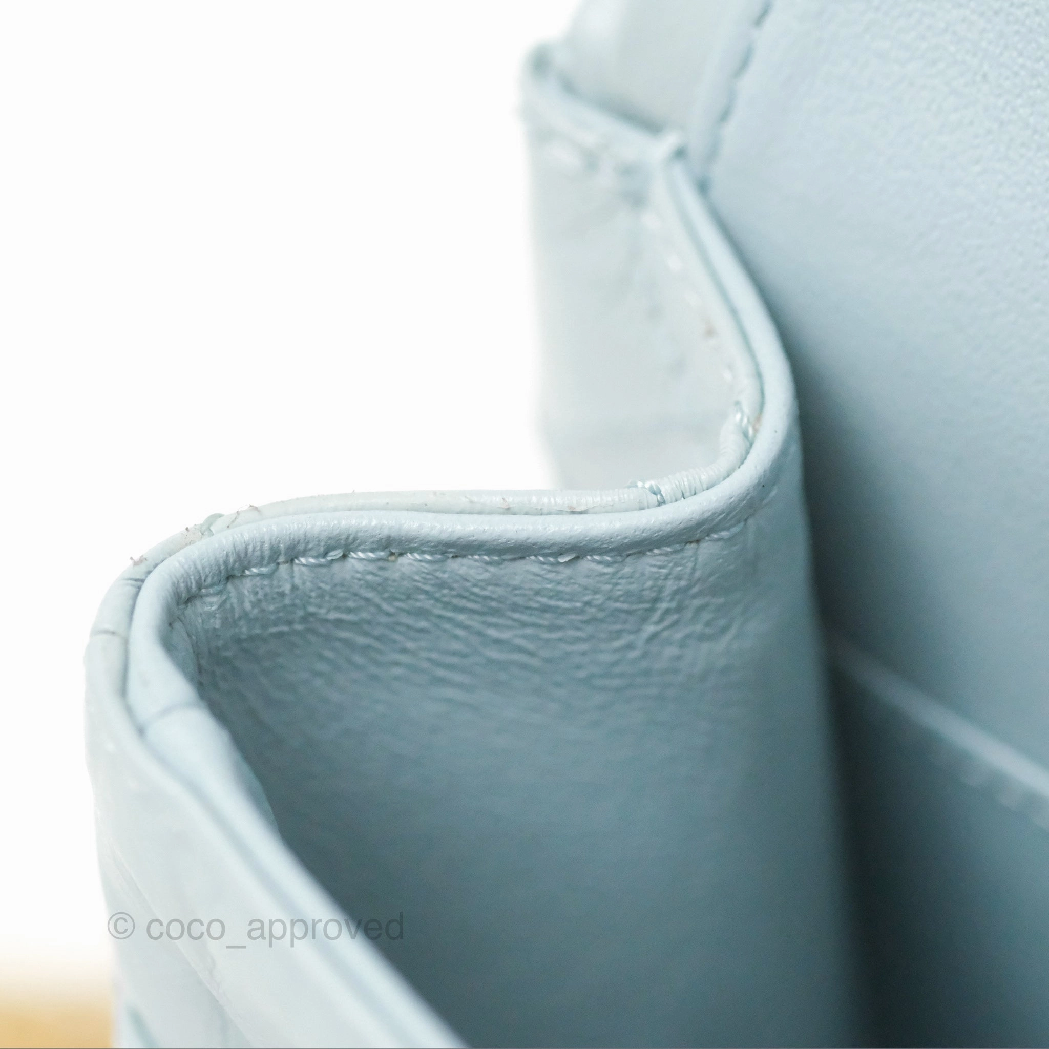 Chanel Reissue 226 Quilted Light Blue Aged Calfskin Gold Hardware
