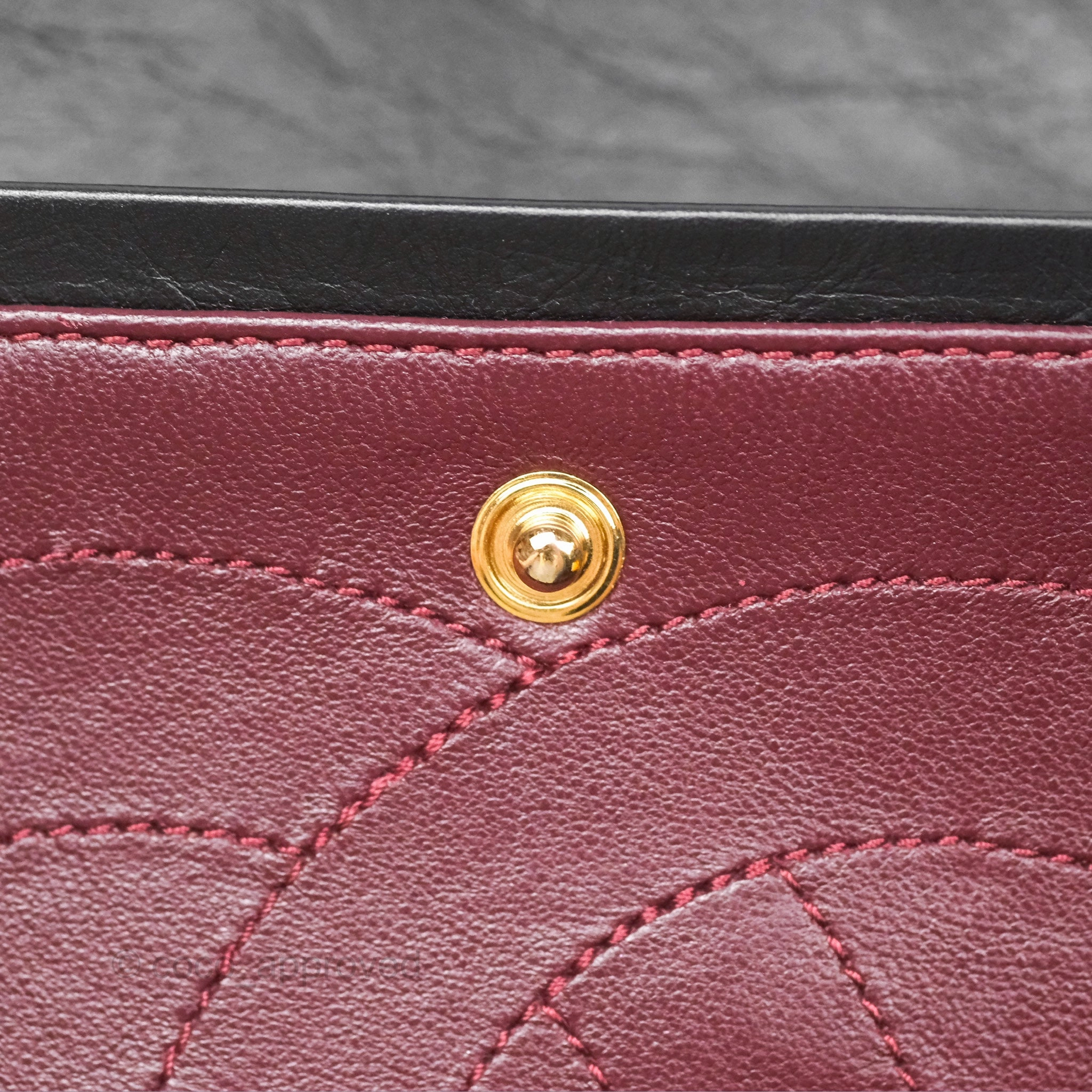 Chanel Reissue 227 Quilted Aged Calfskin Black Gold Hardware