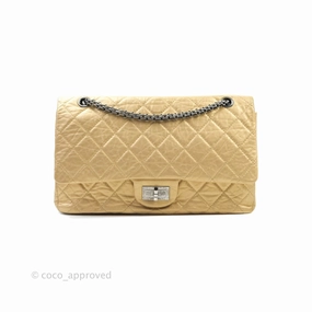 Chanel Reissue 227 Quilted Gold Aged Calfskin Ruthenium Hardware