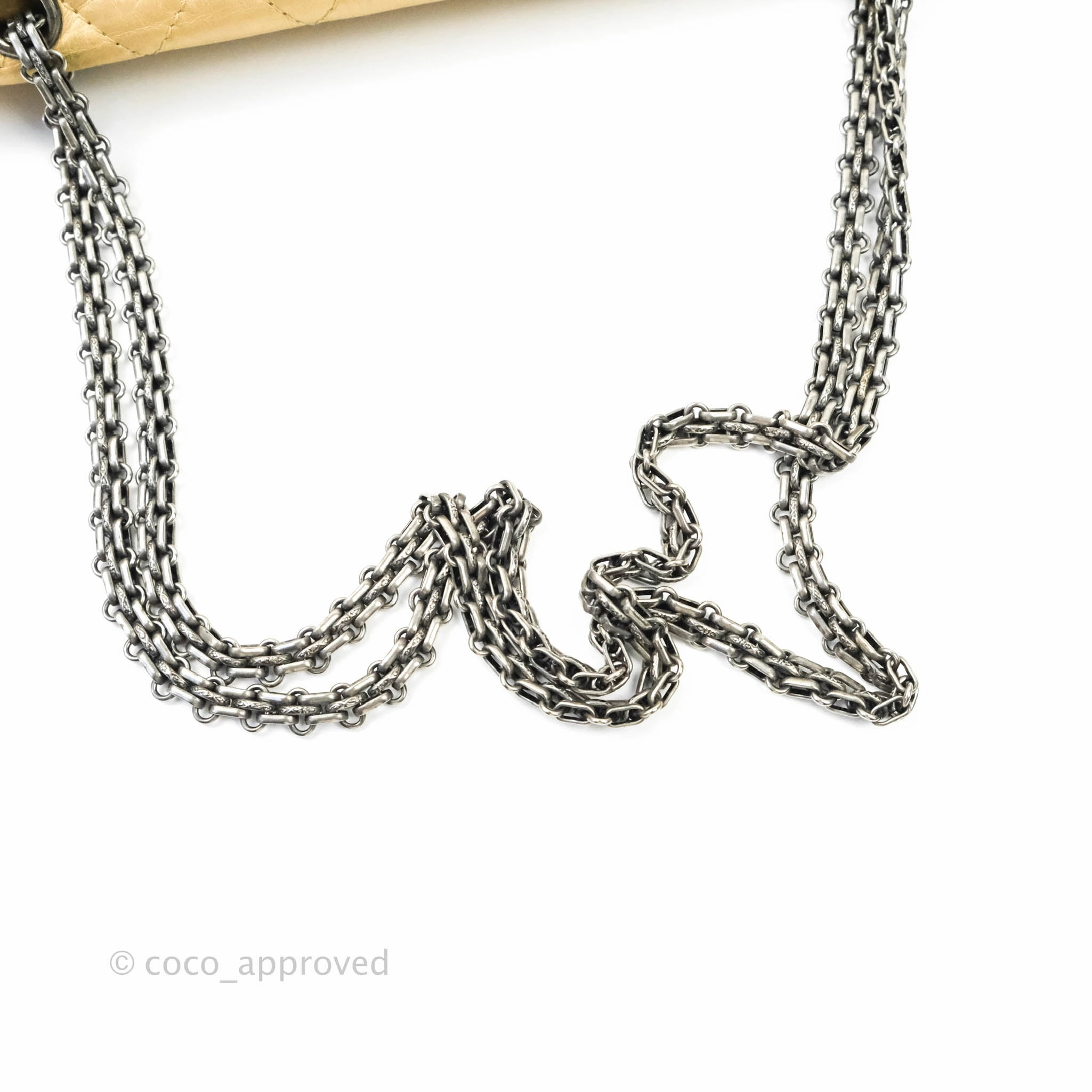 Chanel Reissue 227 Quilted Gold Aged Calfskin Ruthenium Hardware