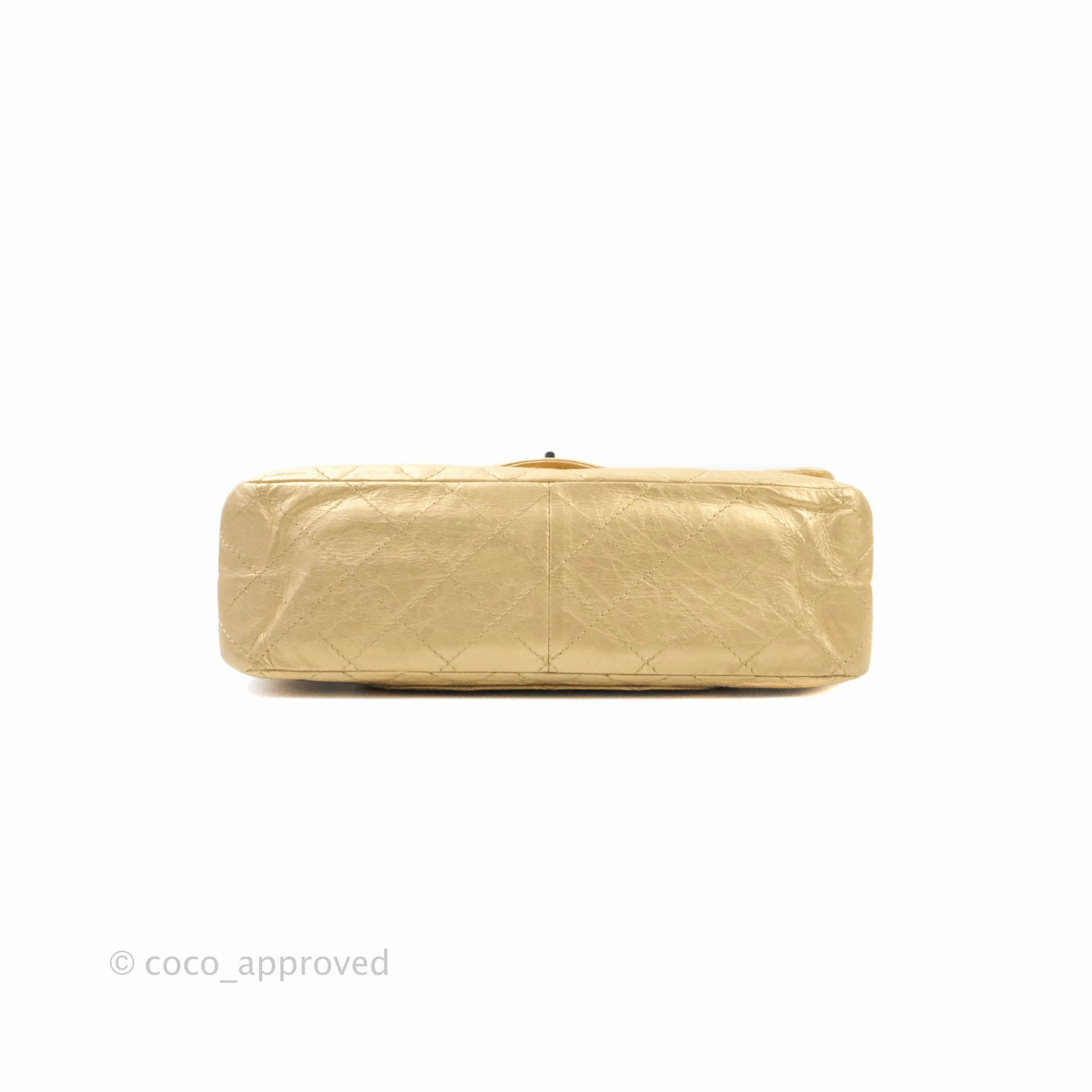 Chanel Reissue 227 Quilted Gold Aged Calfskin Ruthenium Hardware