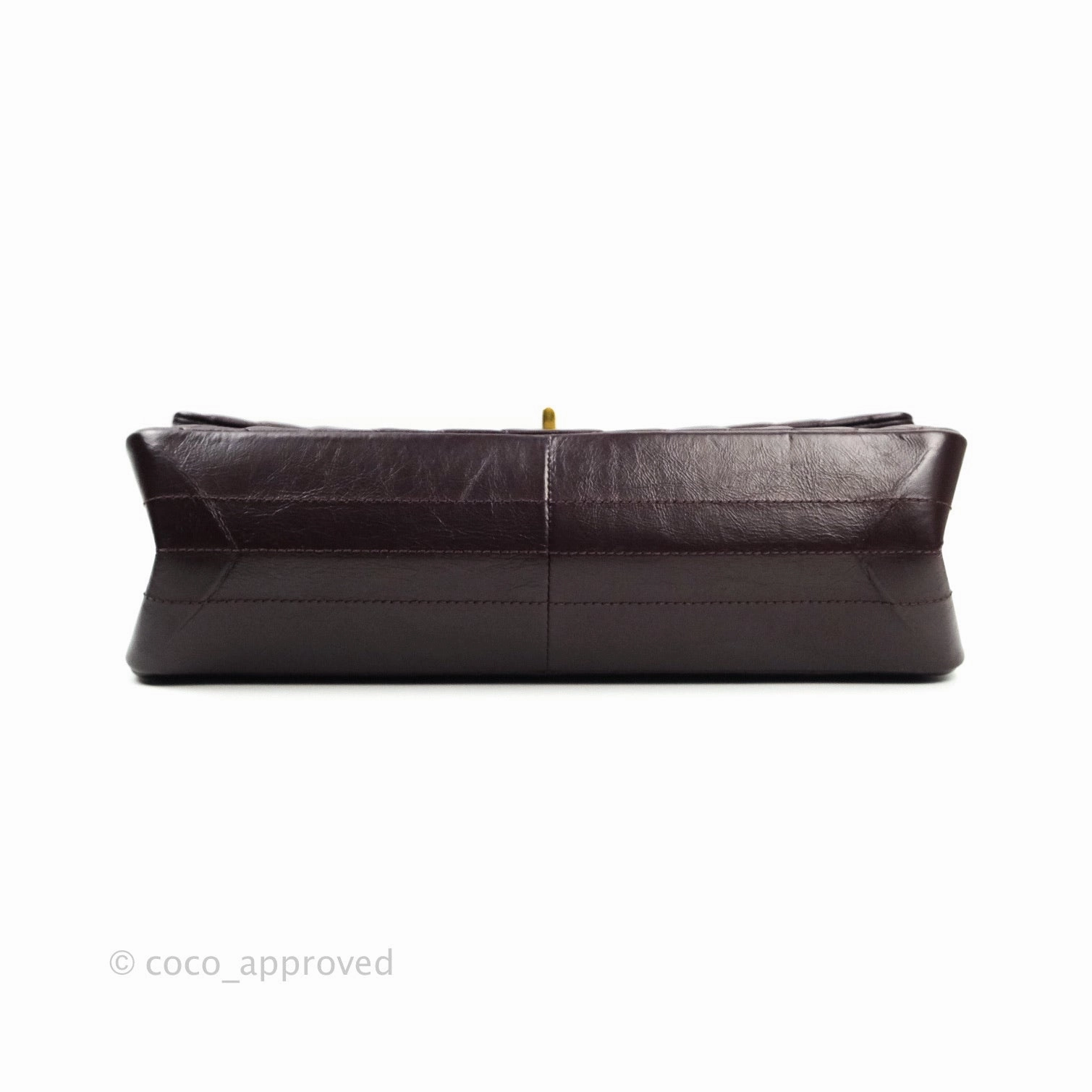 Chanel Reissue Chevron Dark Red Burgundy Aged Calfskin Gold Hardware 226
