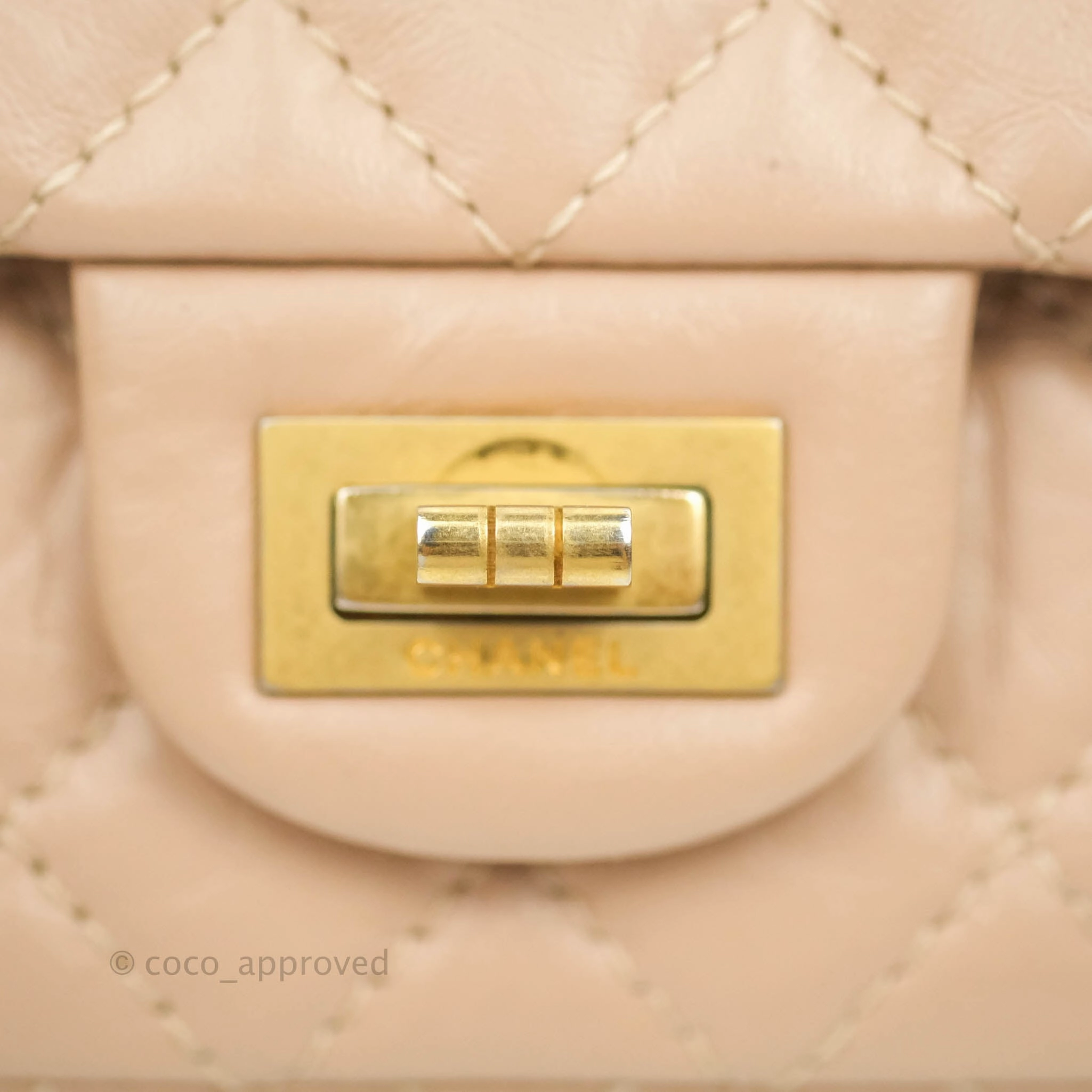 Chanel Reissue Quilted Aged Calfskin Beige Gold Hardware 226