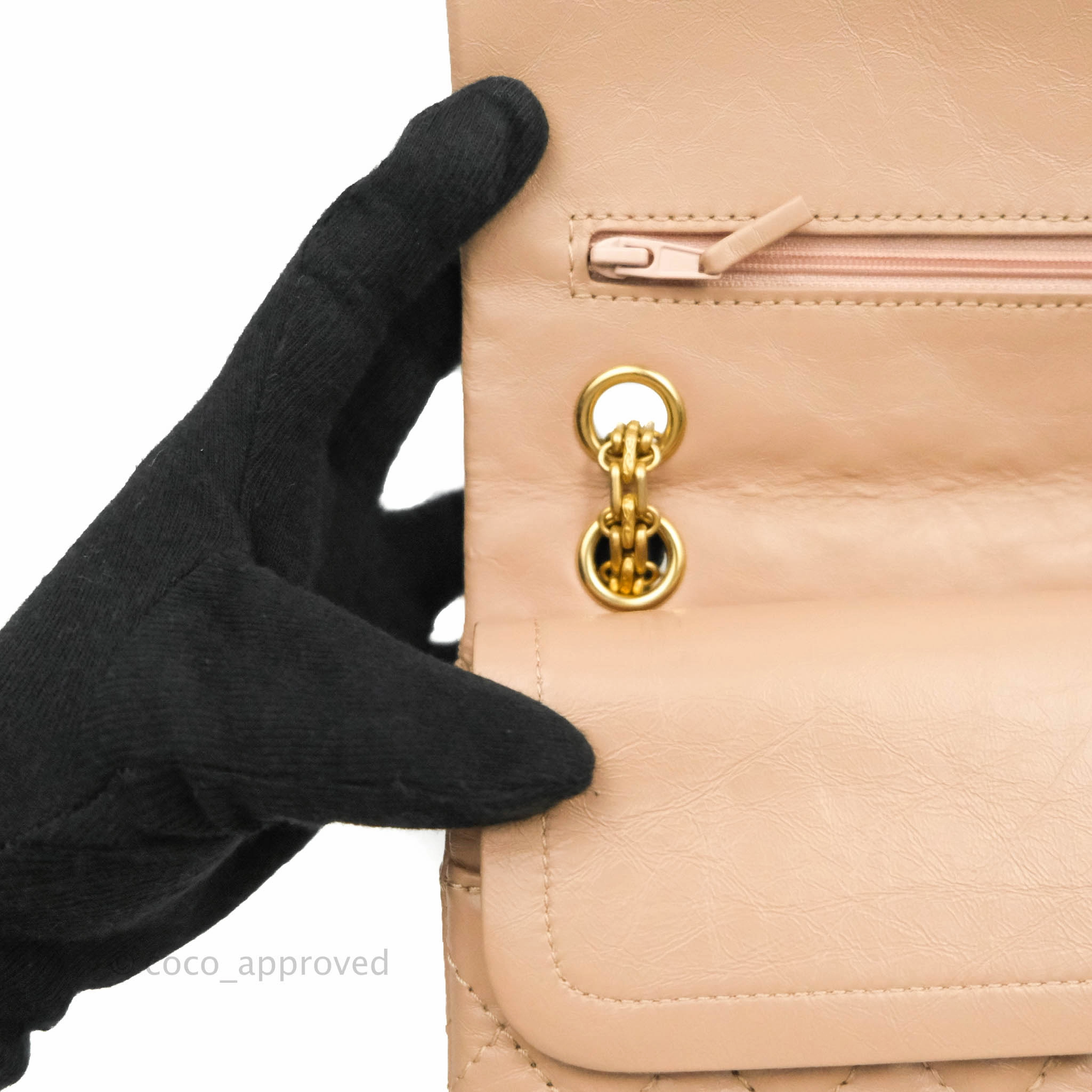 Chanel Reissue Quilted Aged Calfskin Beige Gold Hardware 226