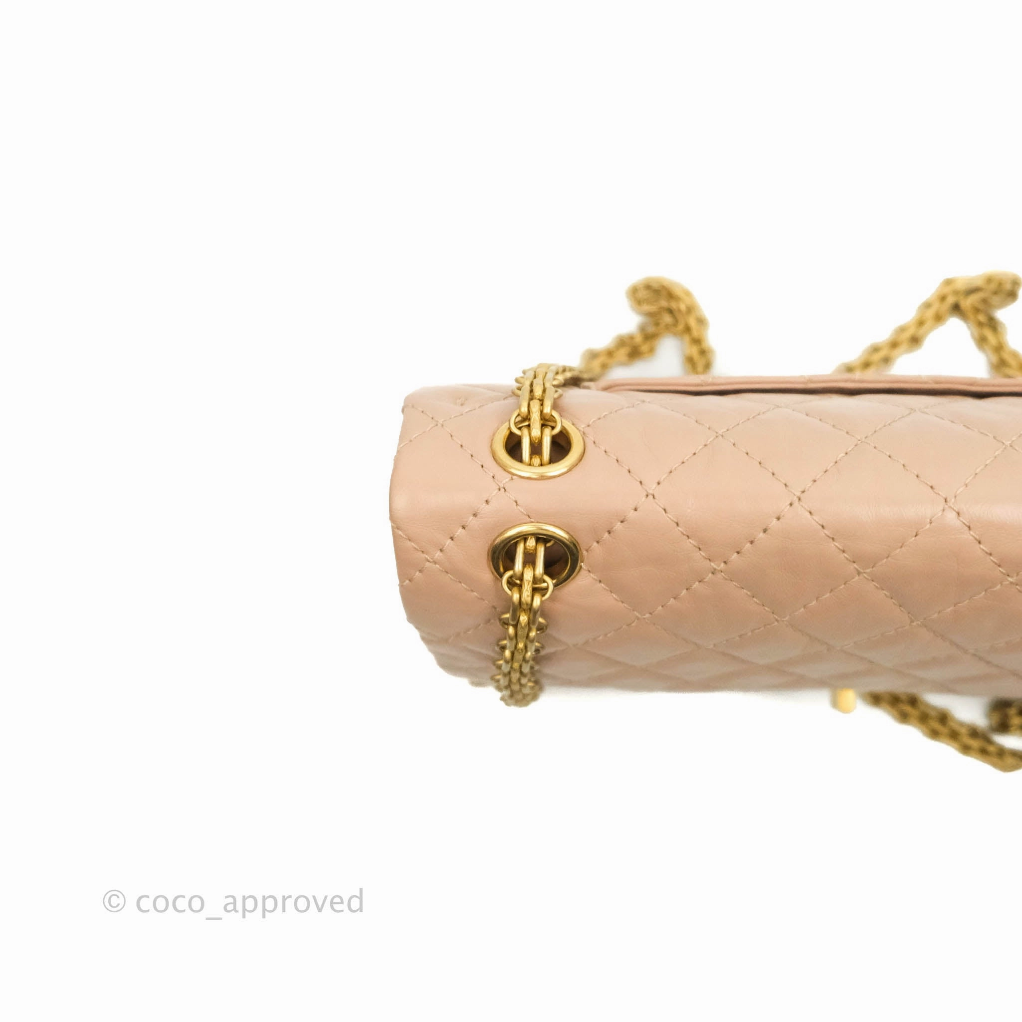 Chanel Reissue Quilted Aged Calfskin Beige Gold Hardware 226