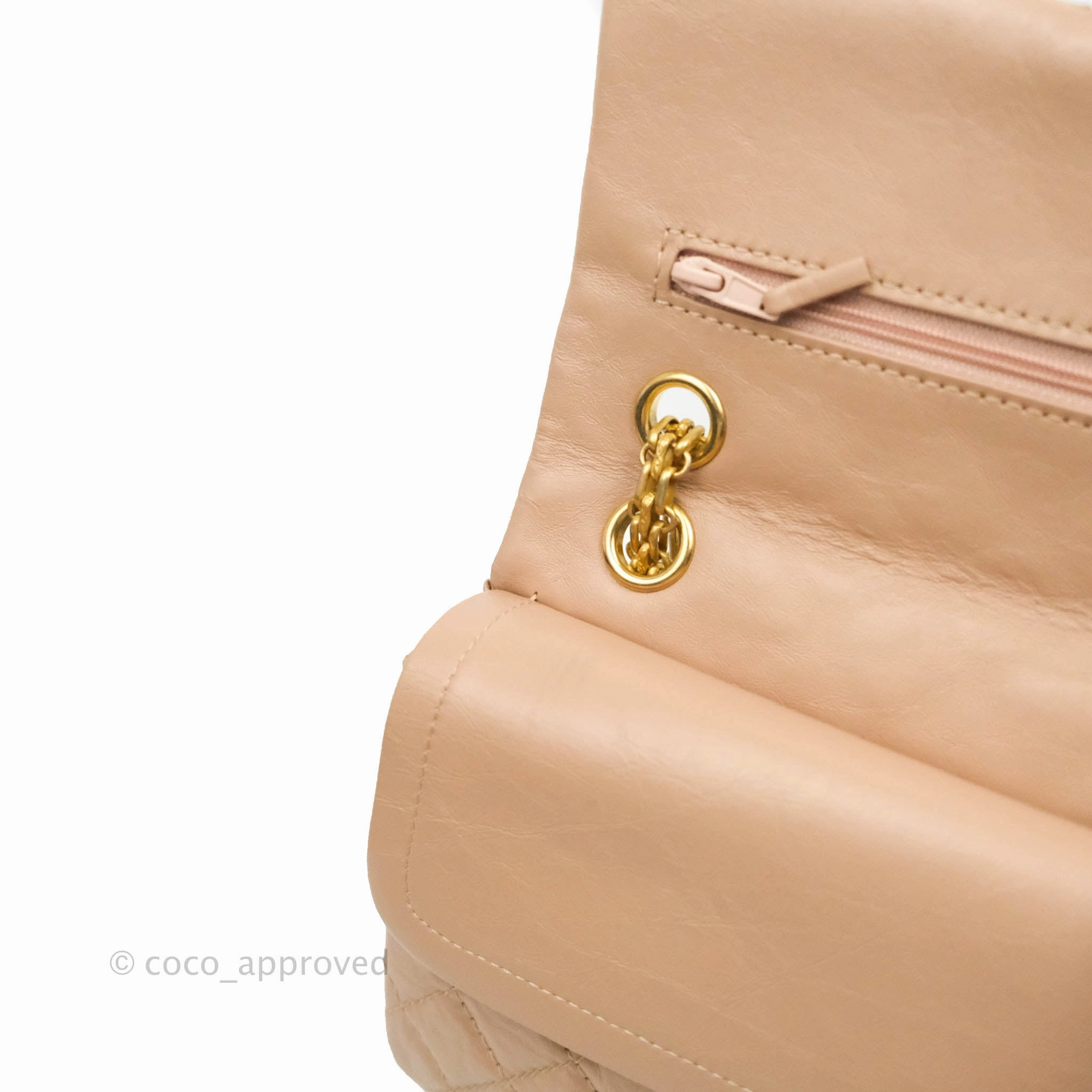 Chanel Reissue Quilted Aged Calfskin Beige Gold Hardware 226