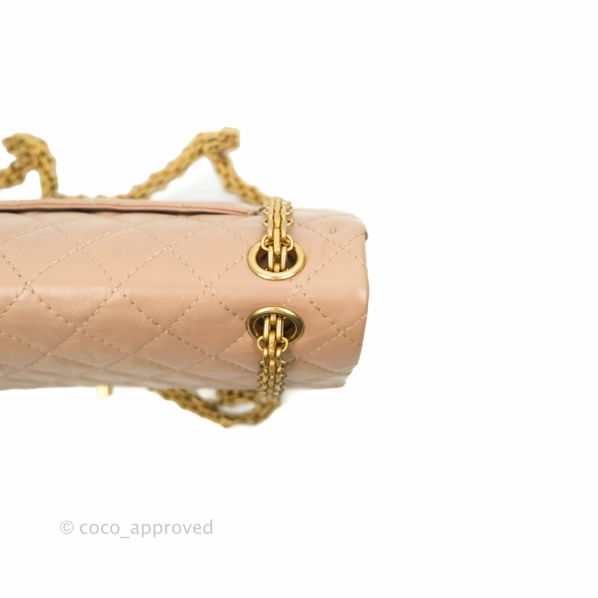 Chanel Reissue Quilted Aged Calfskin Beige Gold Hardware 226