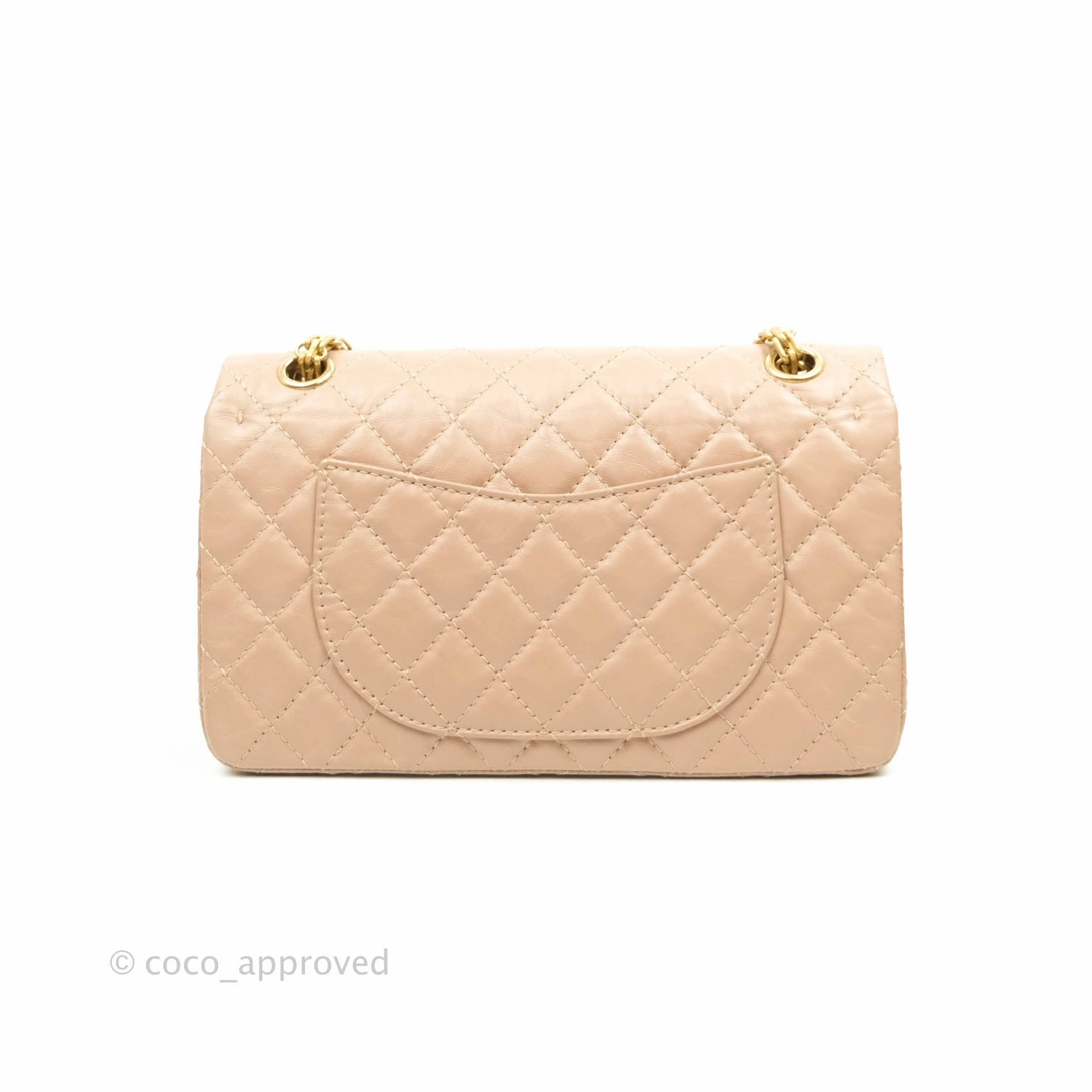 Chanel Reissue Quilted Aged Calfskin Beige Gold Hardware 226