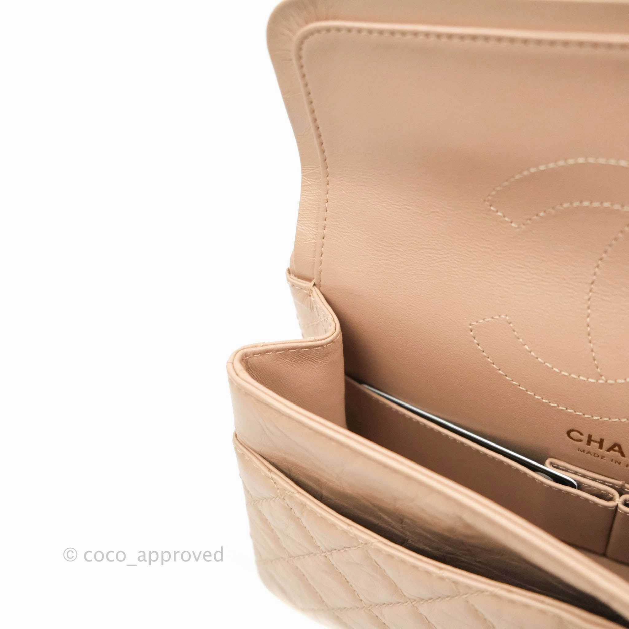 Chanel Reissue Quilted Aged Calfskin Beige Gold Hardware 226