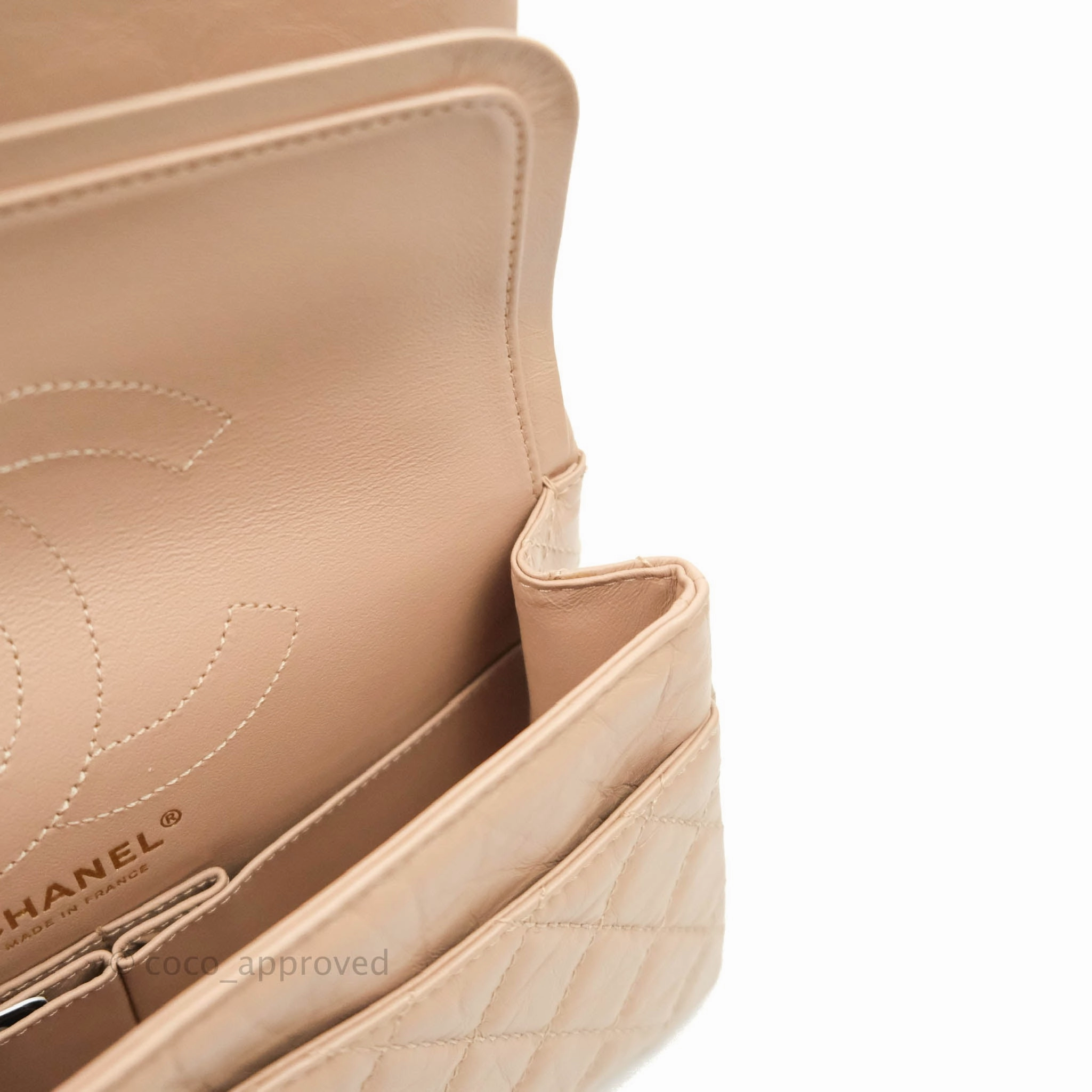 Chanel Reissue Quilted Aged Calfskin Beige Gold Hardware 226