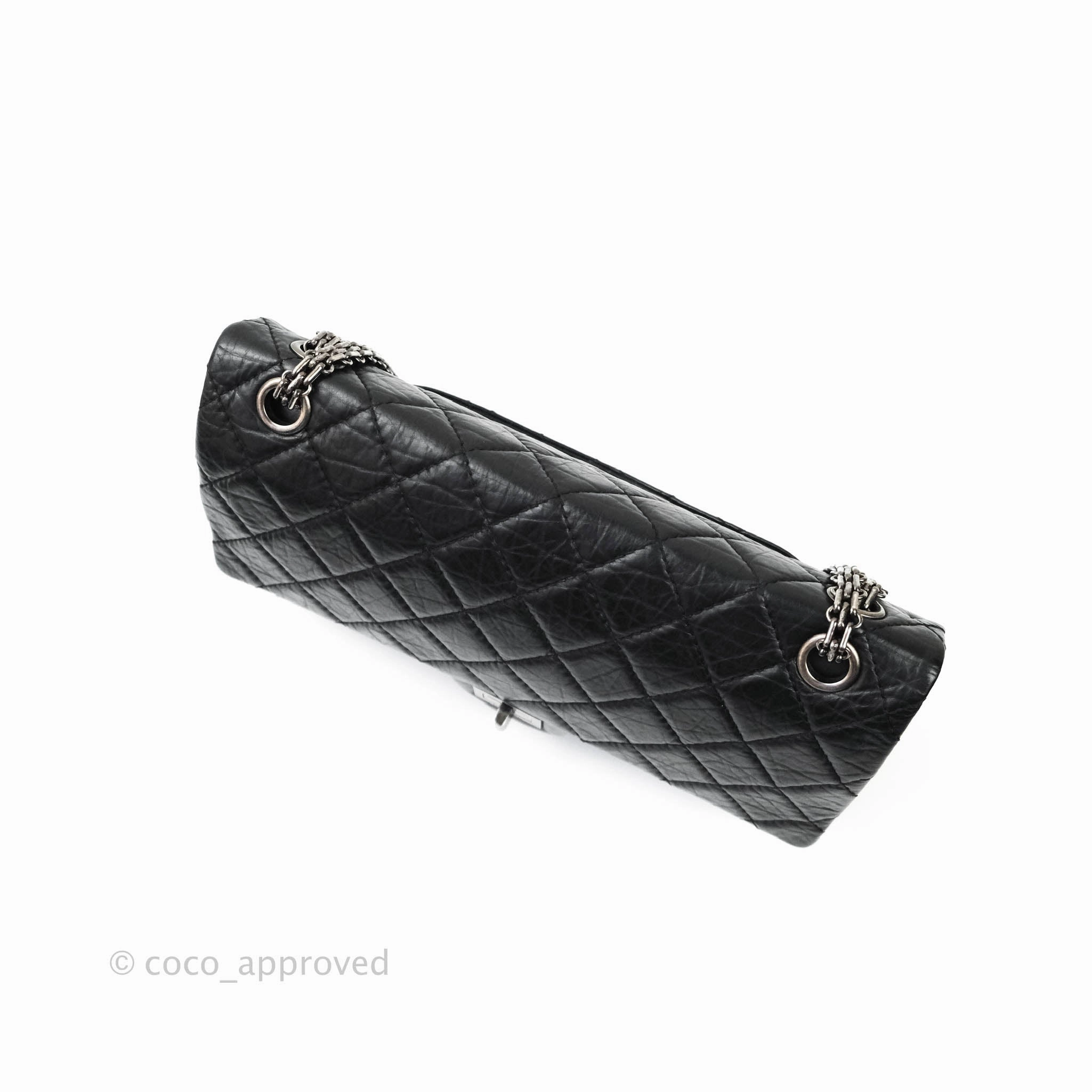 Chanel Reissue Quilted Aged Calfskin Black Ruthenium Hardware 226