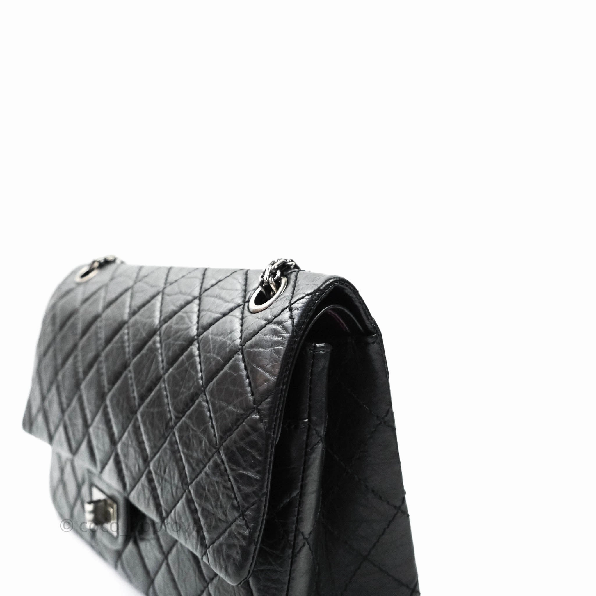 Chanel Reissue Quilted Aged Calfskin Black Ruthenium Hardware 226
