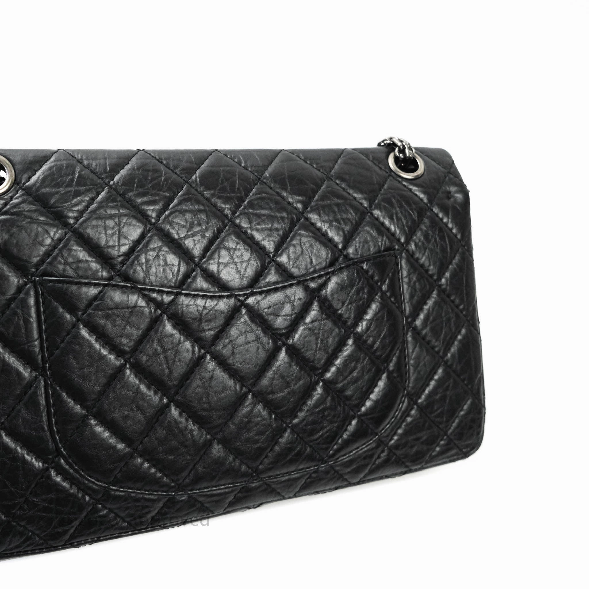 Chanel Reissue Quilted Aged Calfskin Black Ruthenium Hardware 226