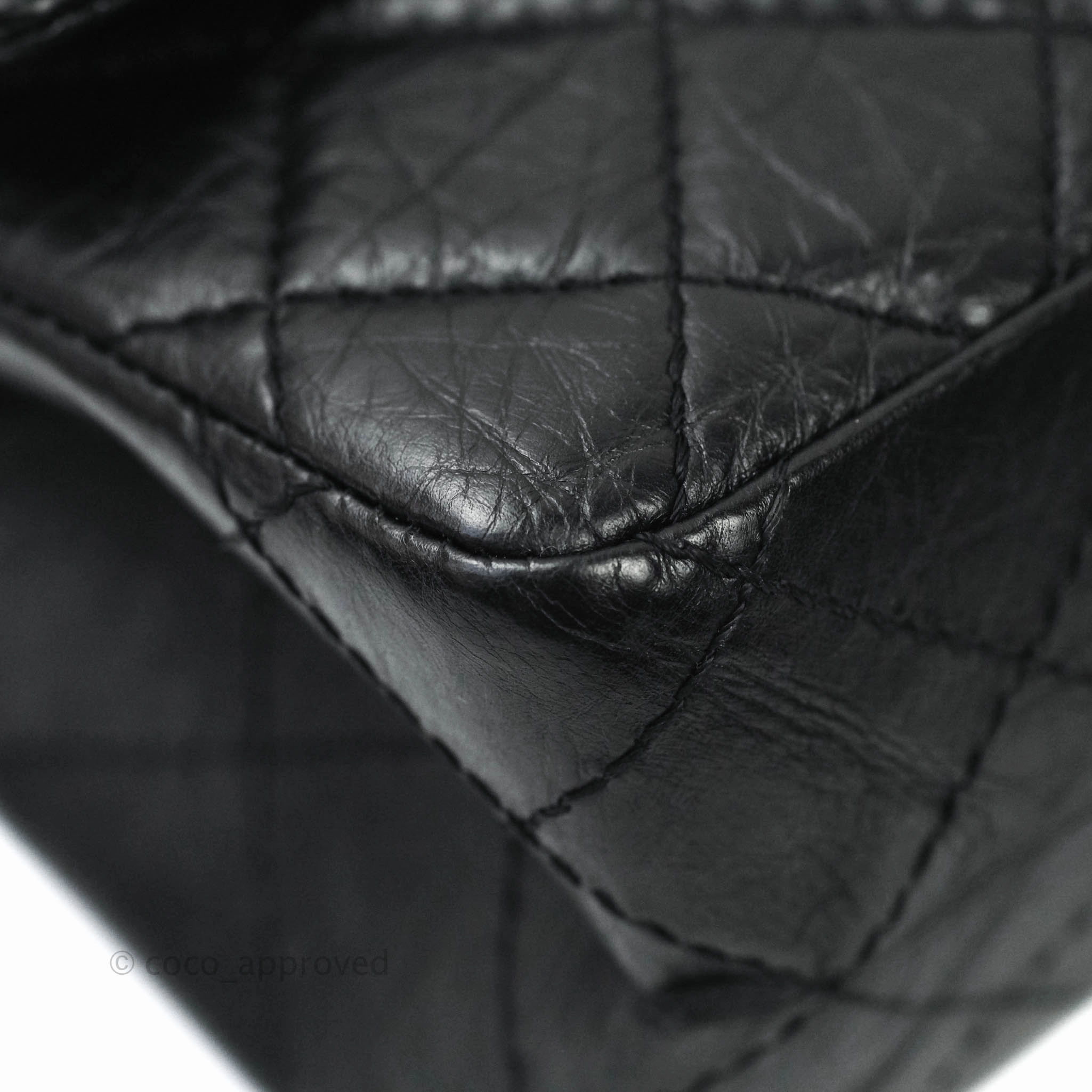 Chanel Reissue Quilted Aged Calfskin Black Ruthenium Hardware 226