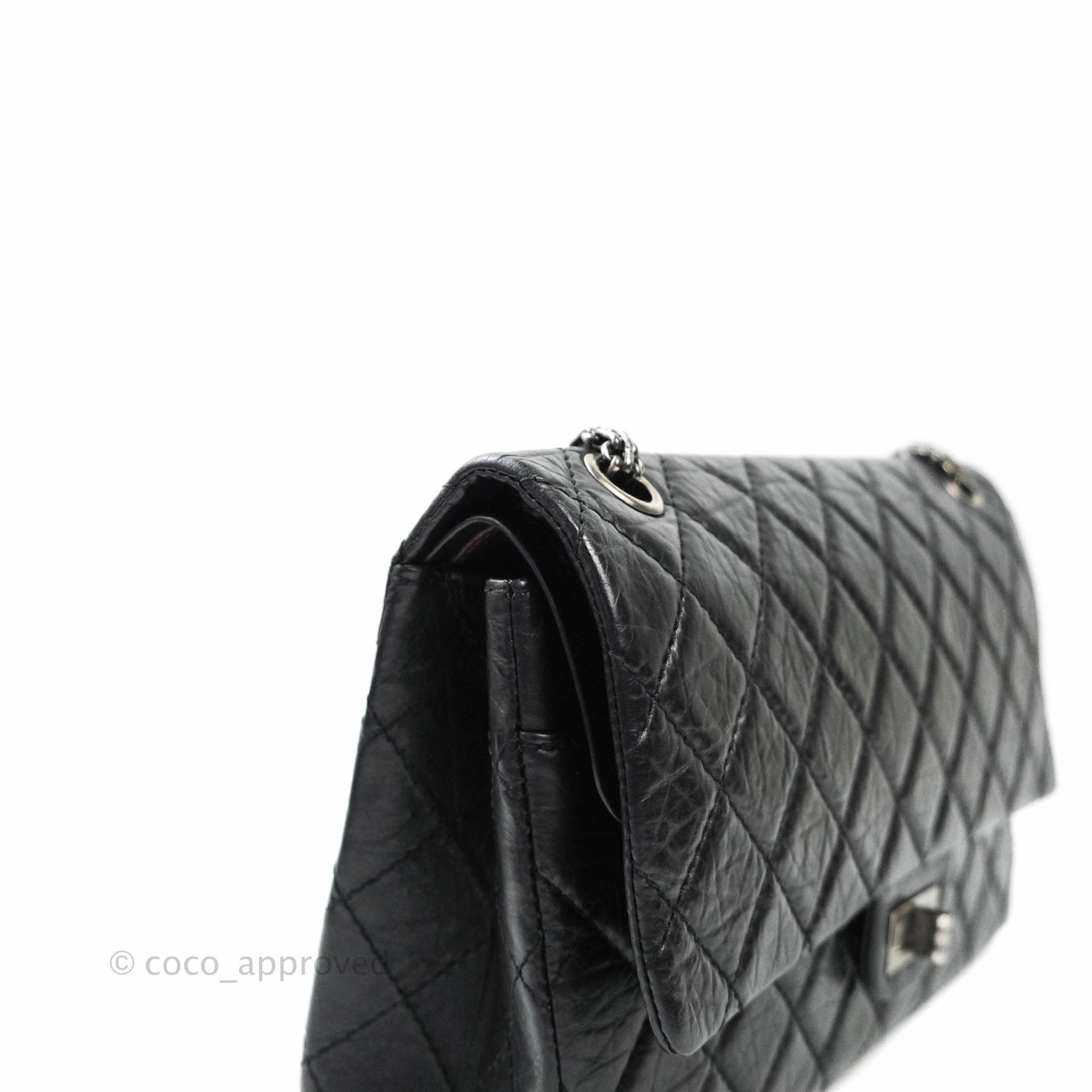Chanel Reissue Quilted Aged Calfskin Black Ruthenium Hardware 226