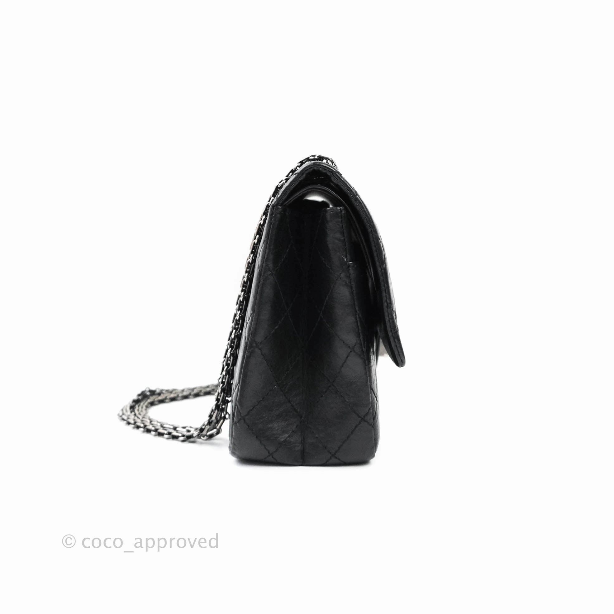 Chanel Reissue Quilted Aged Calfskin Black Ruthenium Hardware 226