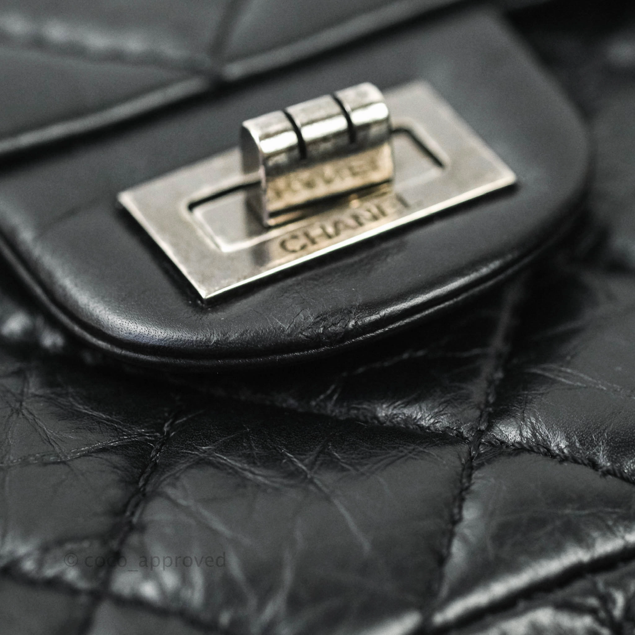 Chanel Reissue Quilted Aged Calfskin Black Ruthenium Hardware 226