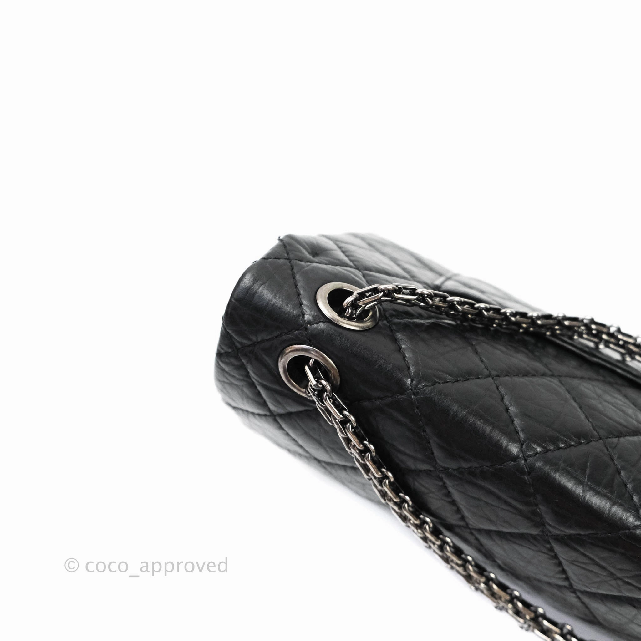 Chanel Reissue Quilted Aged Calfskin Black Ruthenium Hardware 226