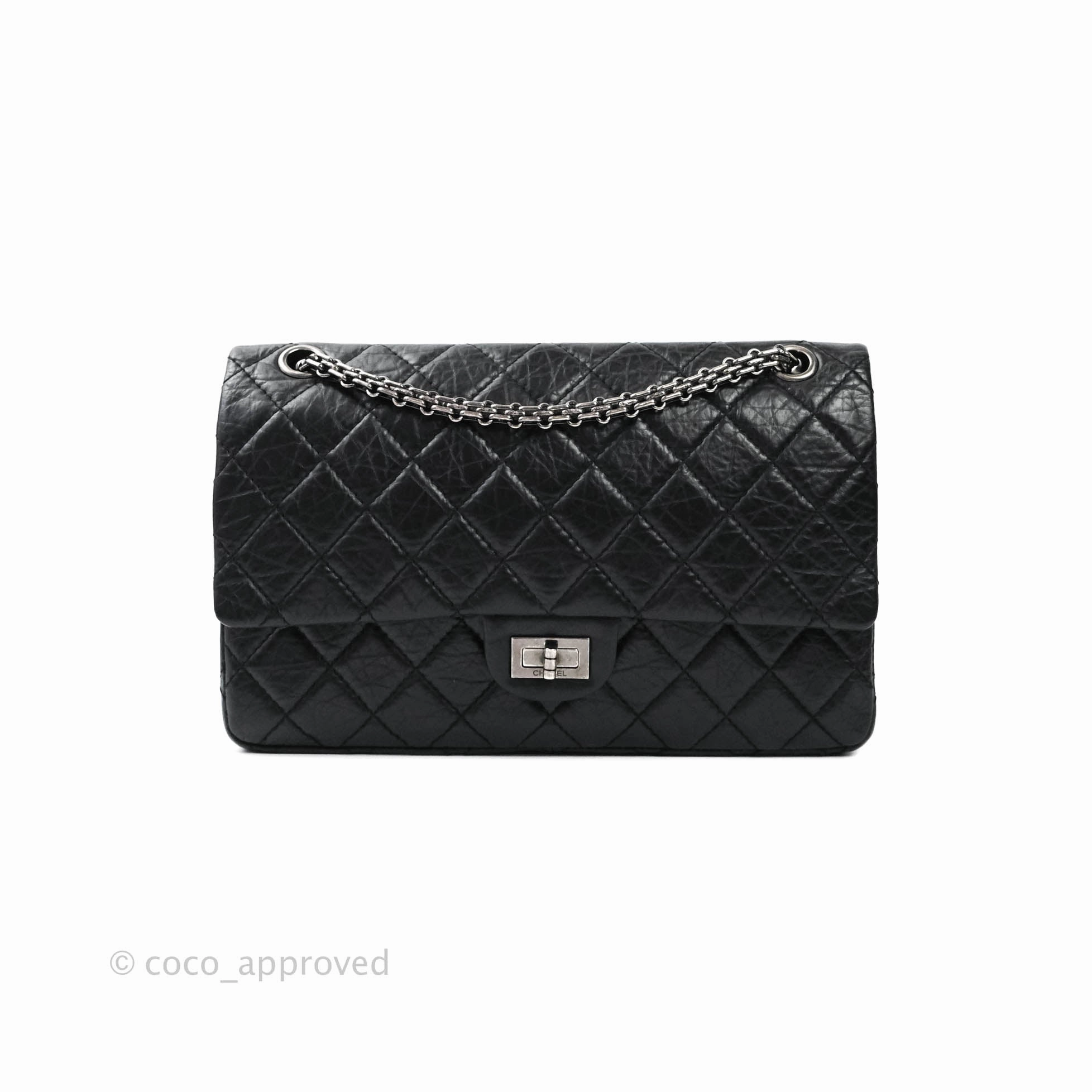 Chanel Reissue Quilted Aged Calfskin Black Ruthenium Hardware 226