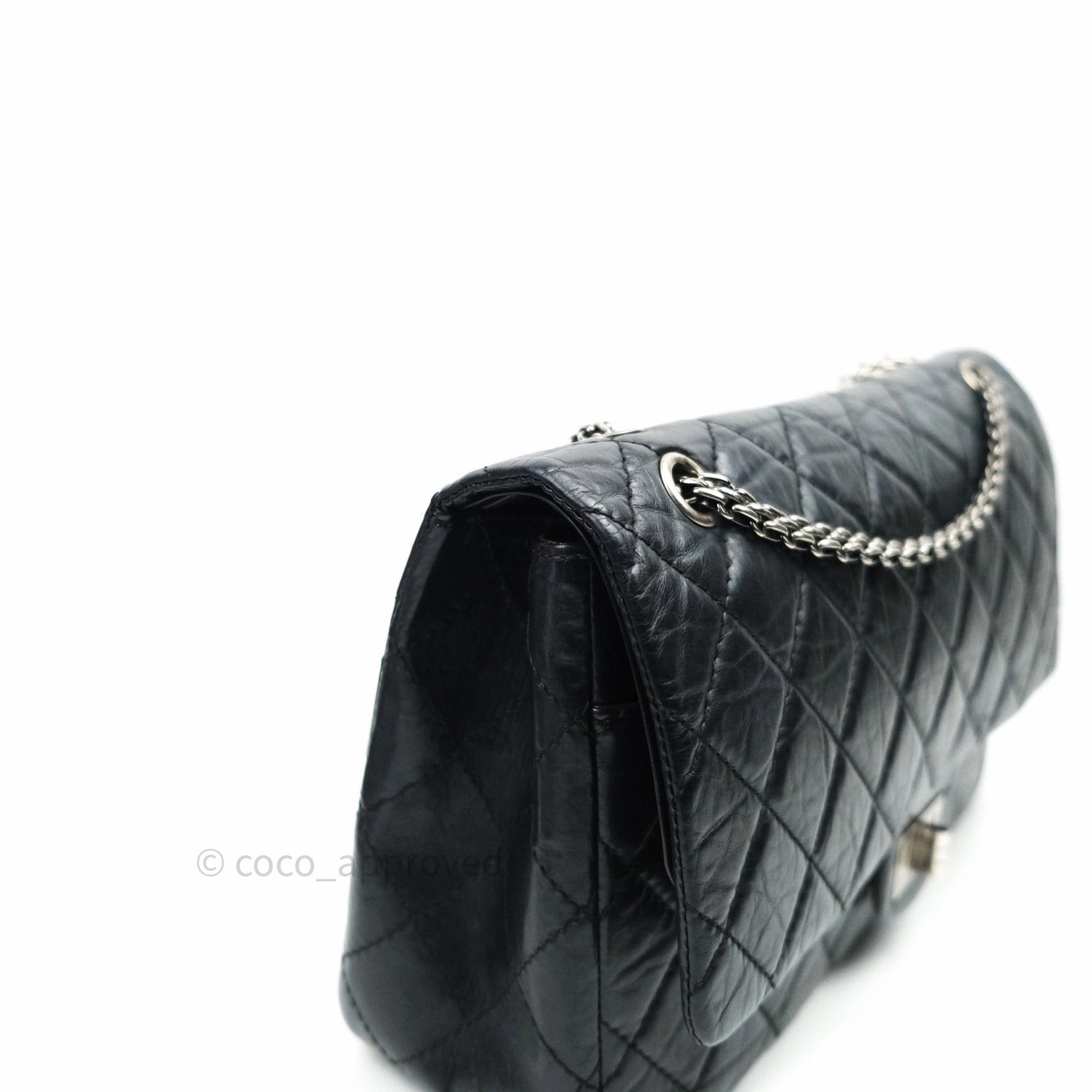 Chanel Reissue Quilted Aged Calfskin Black Ruthenium Hardware 227