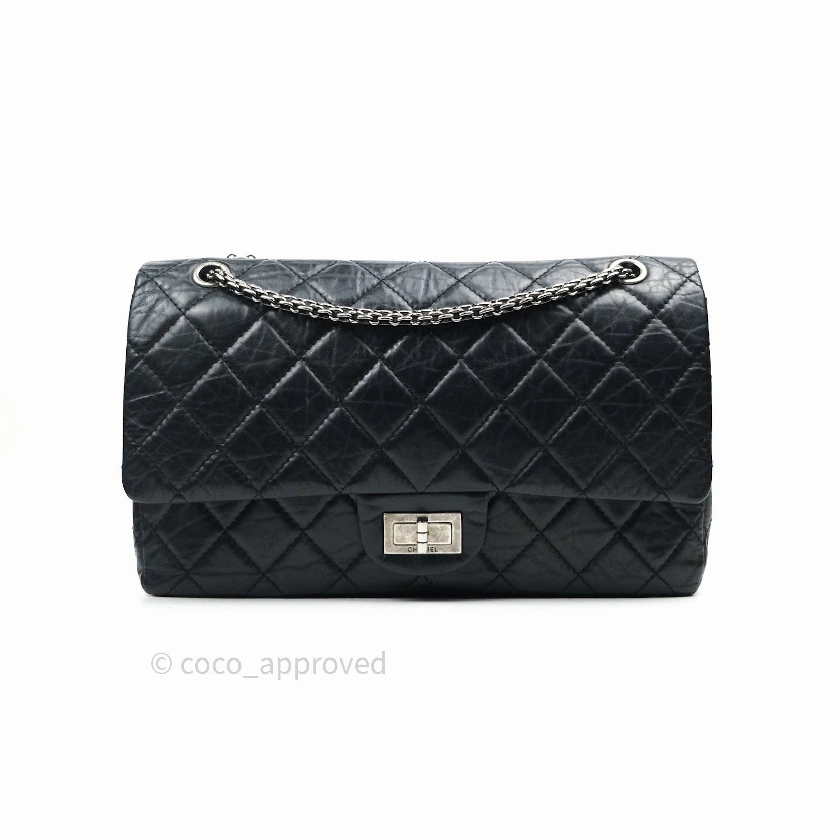 Chanel Reissue Quilted Aged Calfskin Black Ruthenium Hardware 227