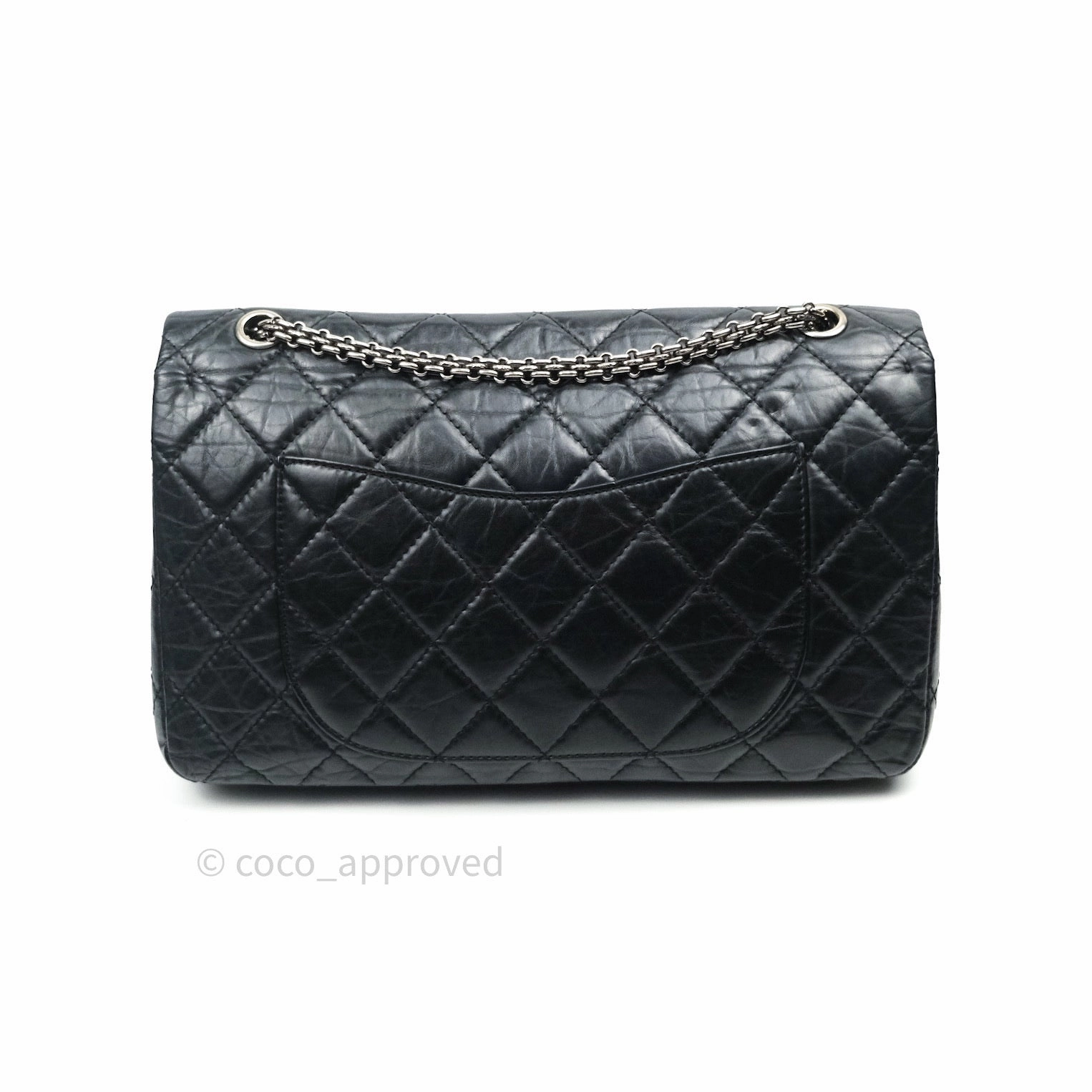 Chanel Reissue Quilted Aged Calfskin Black Ruthenium Hardware 227