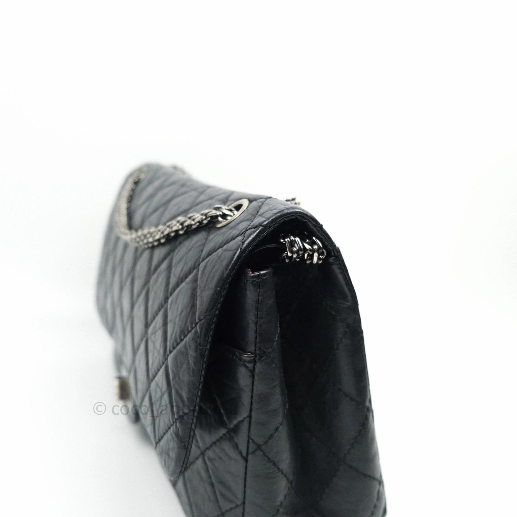 Chanel Reissue Quilted Aged Calfskin Black Ruthenium Hardware 227