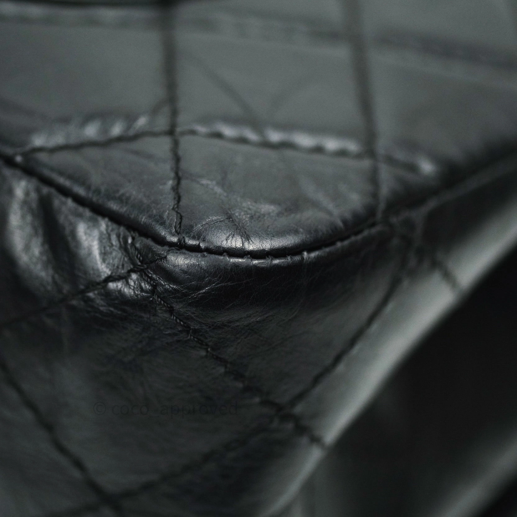 Chanel Reissue Quilted Aged Calfskin Black Ruthenium Hardware 227