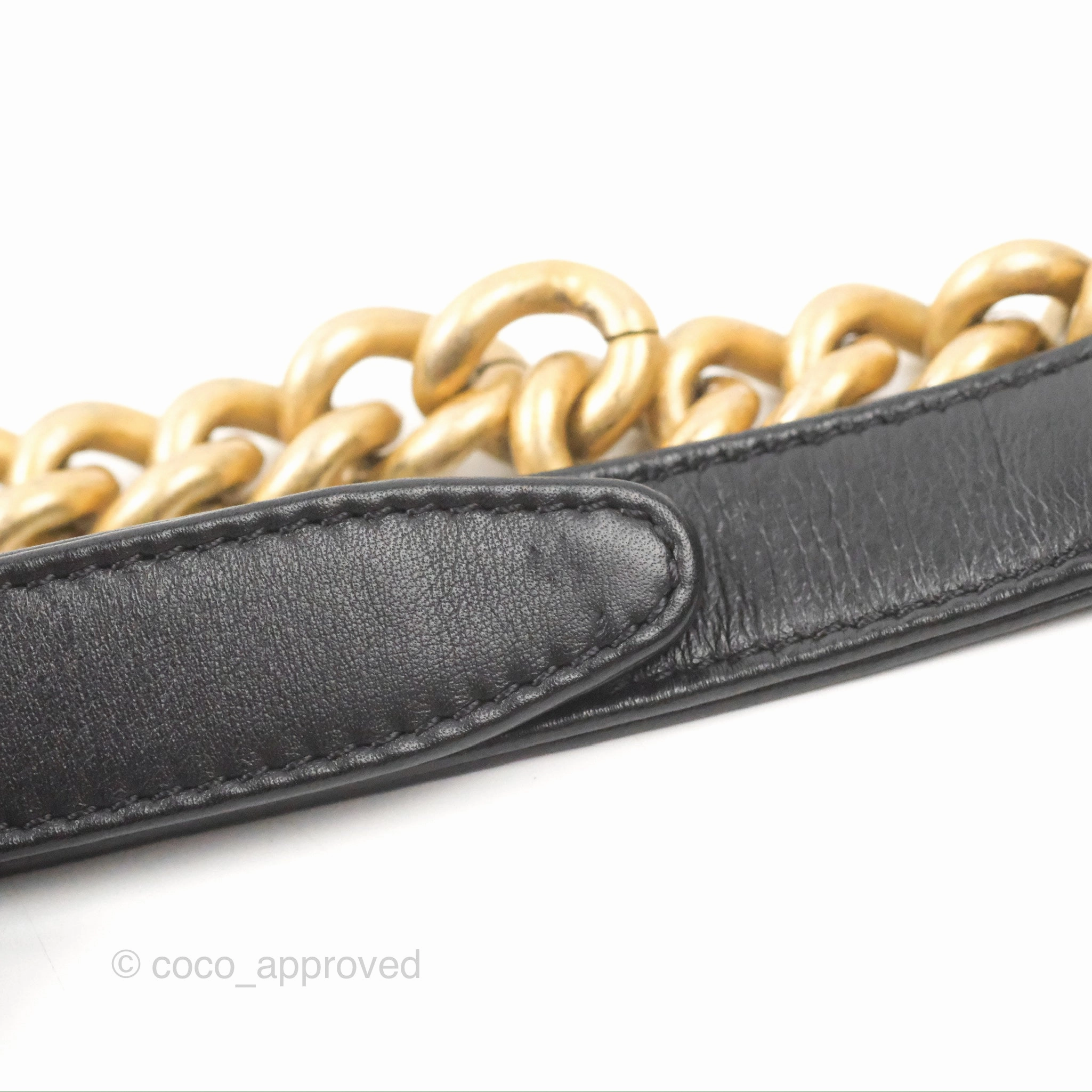 Chanel Small Boy Black Calfskin Gold Hardware