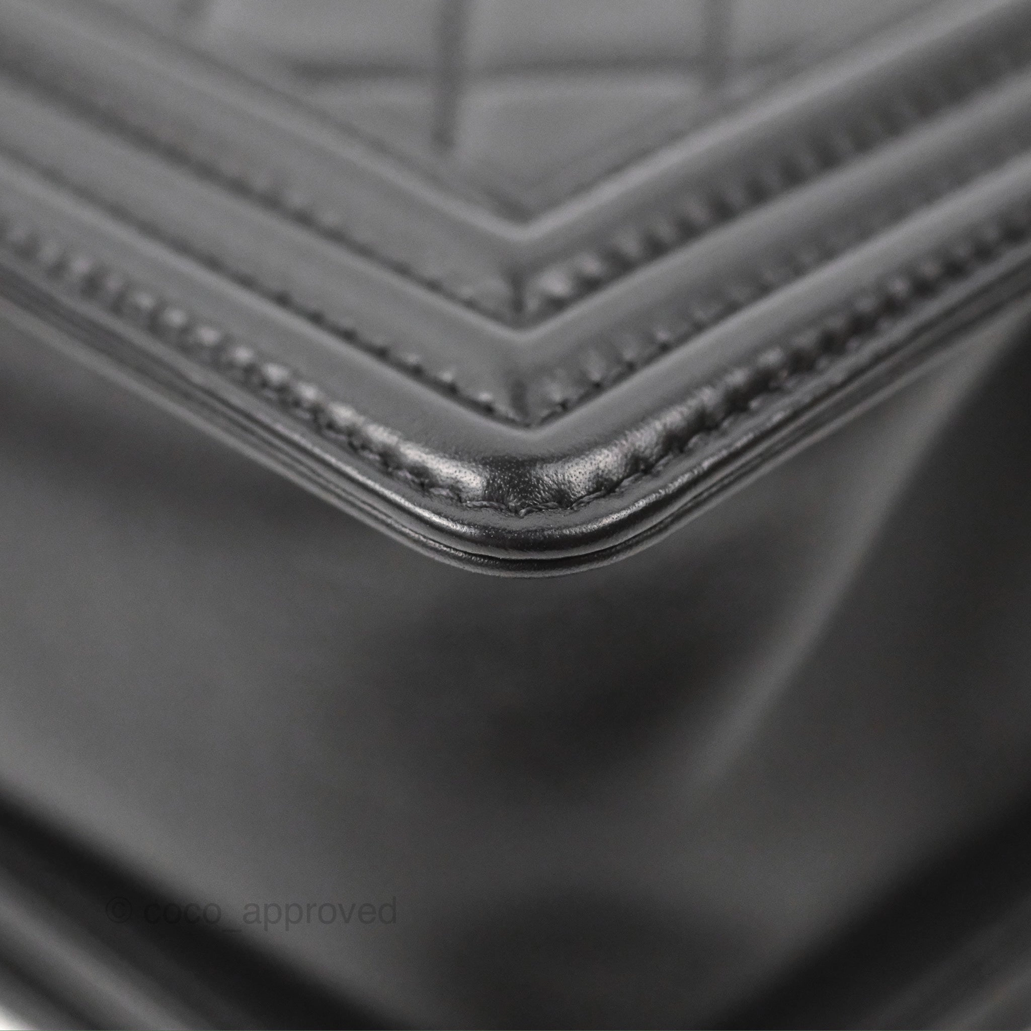 Chanel Small Boy Black Calfskin Gold Hardware