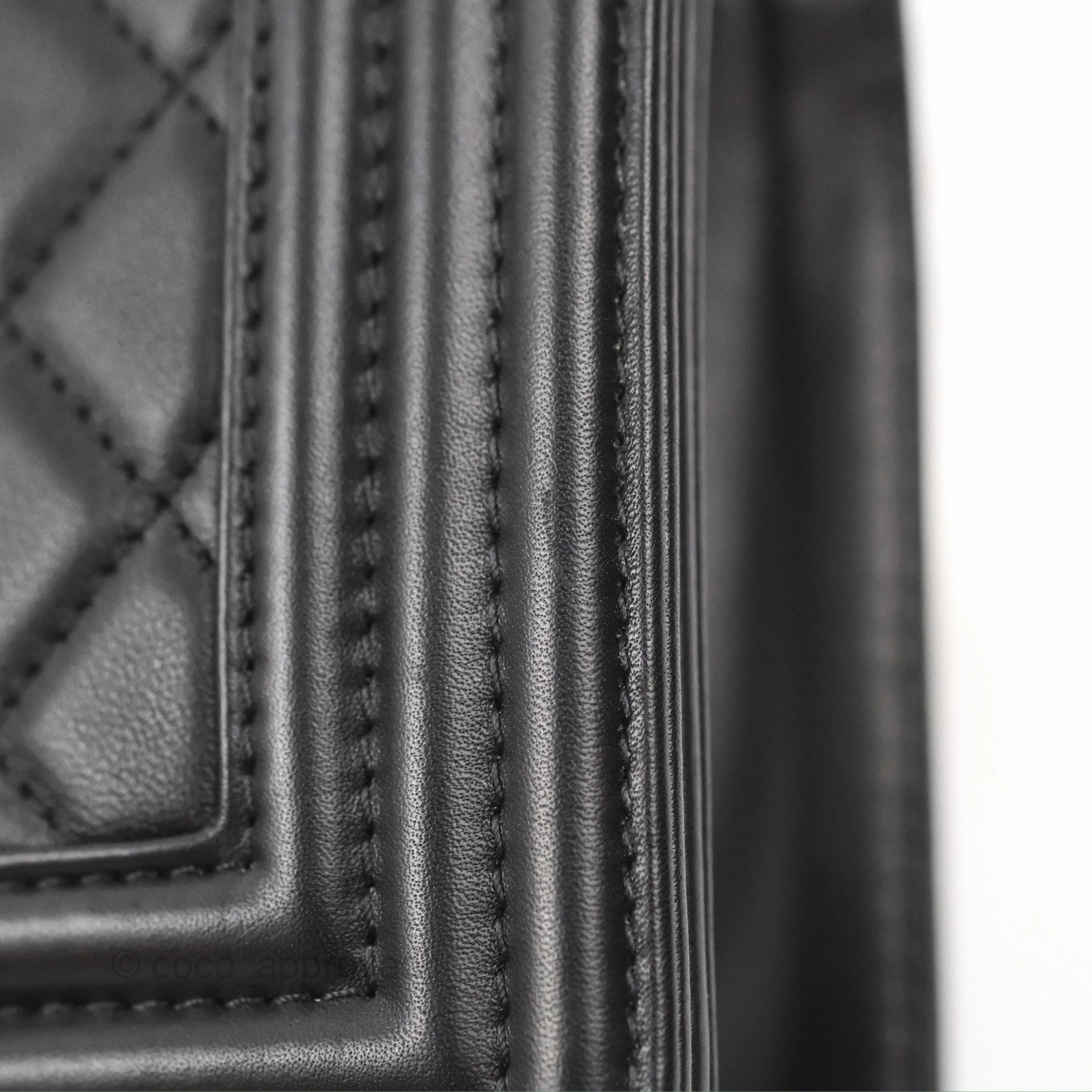 Chanel Small Boy Black Calfskin Gold Hardware