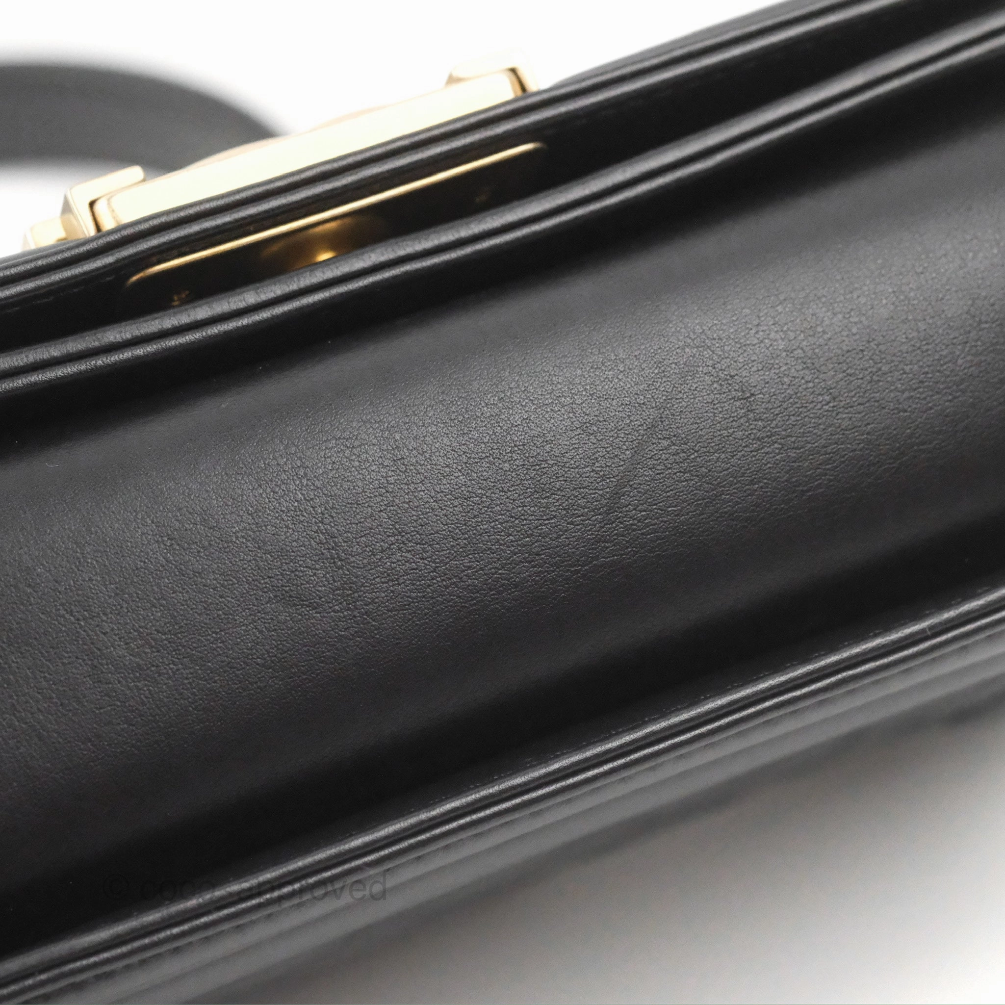 Chanel Small Boy Black Calfskin Gold Hardware
