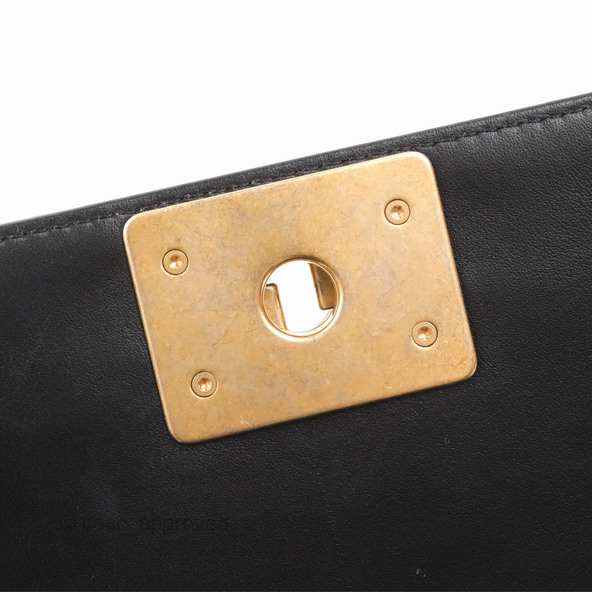 Chanel Small Boy Black Calfskin Gold Hardware
