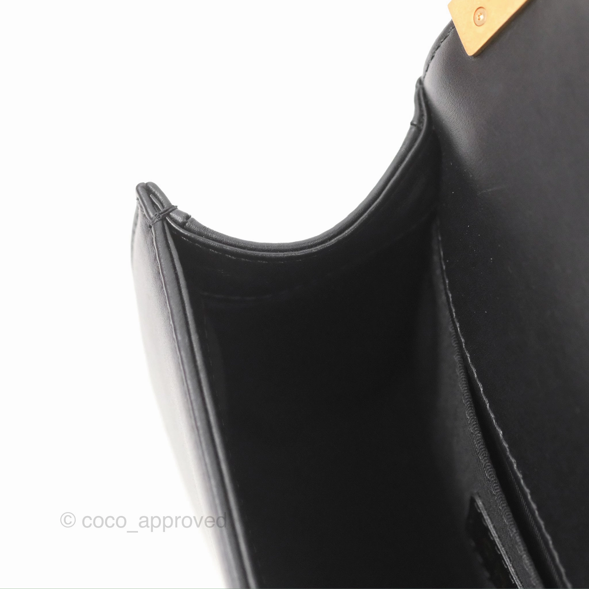Chanel Small Boy Black Calfskin Gold Hardware