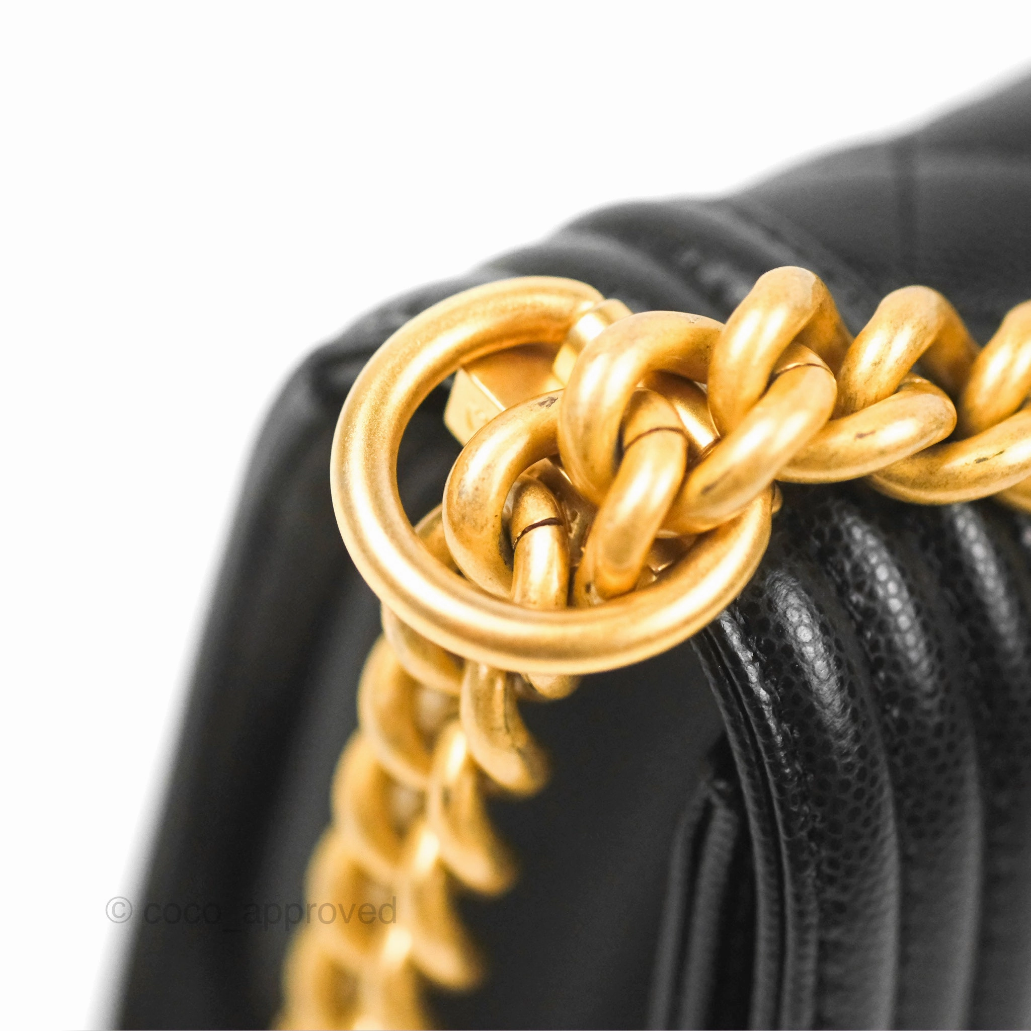Chanel Small Boy Black Caviar Gold Hardware
