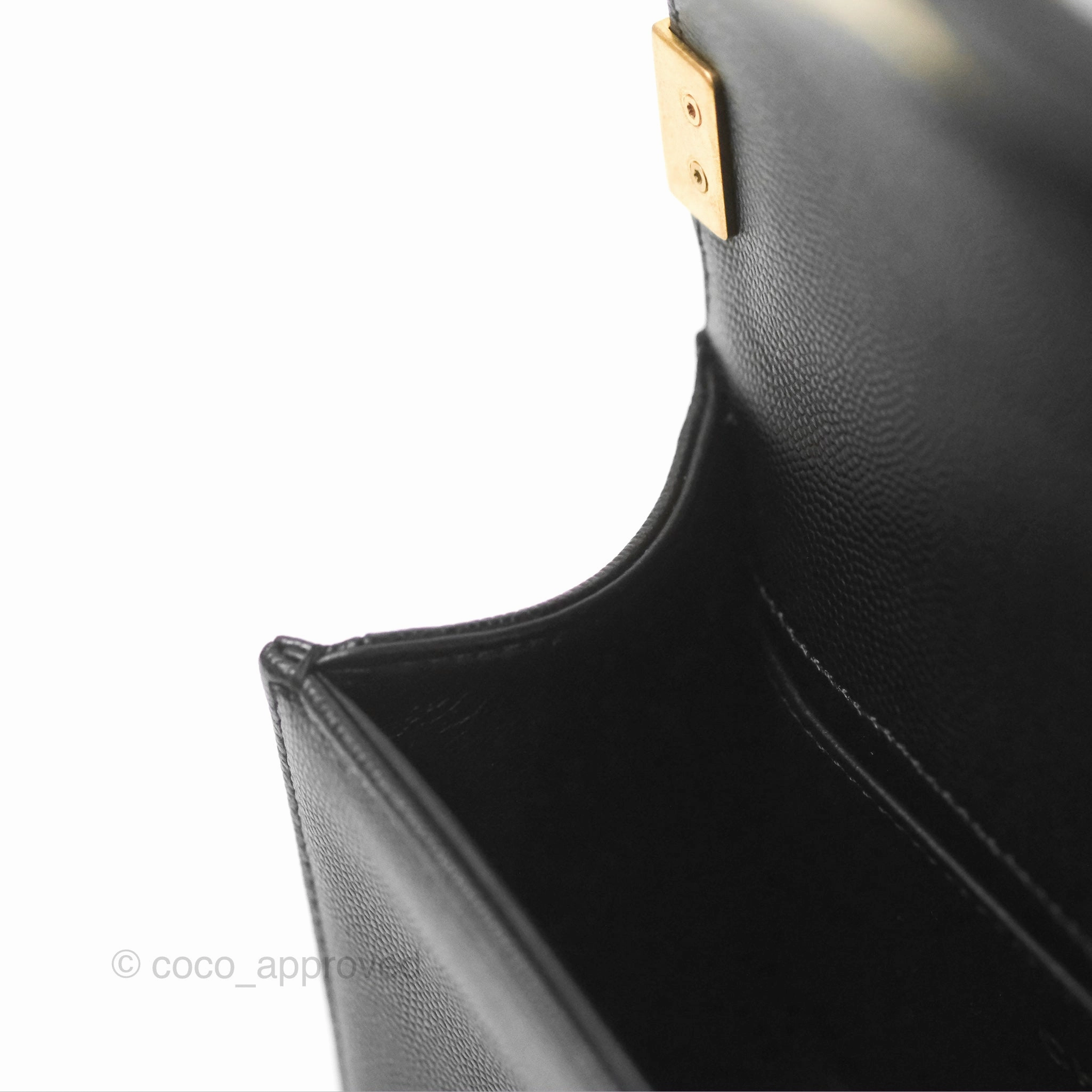 Chanel Small Boy Black Caviar Gold Hardware